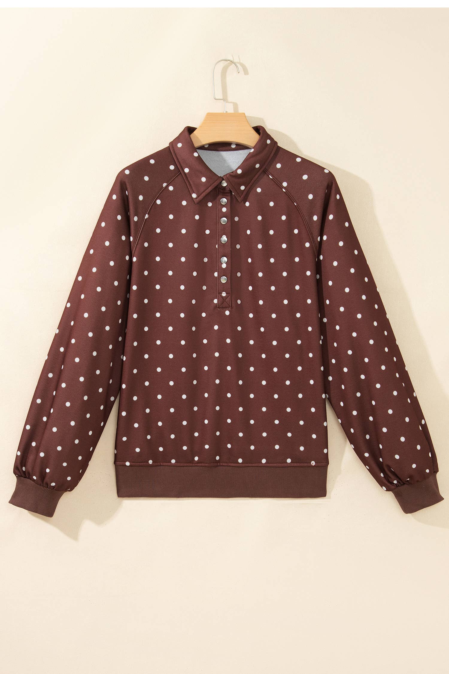 Strawberry Chip Polka Dot Pullover Sweatshirt