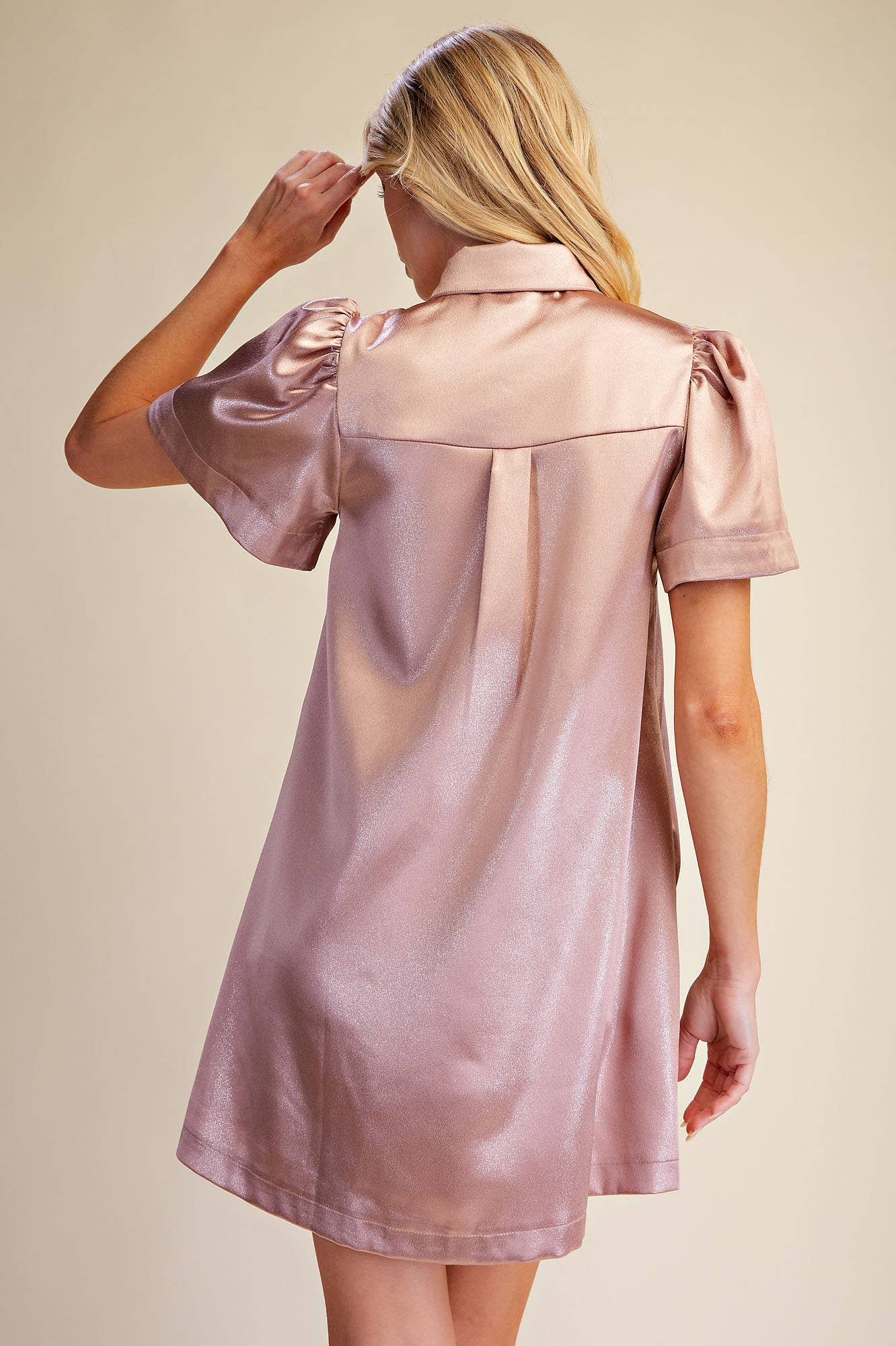 Metallic Holiday Mini Dress