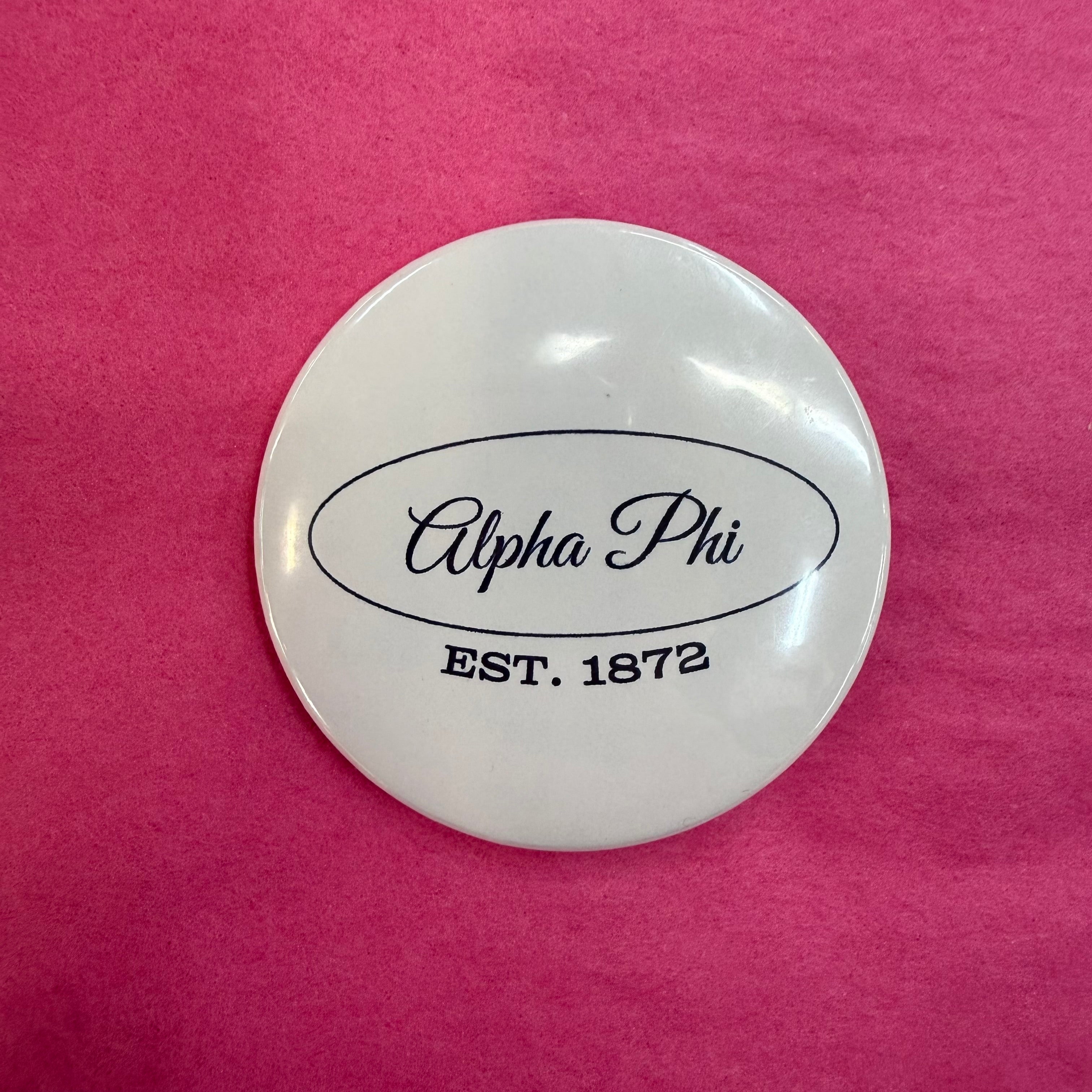 White & Navy Sorority Button