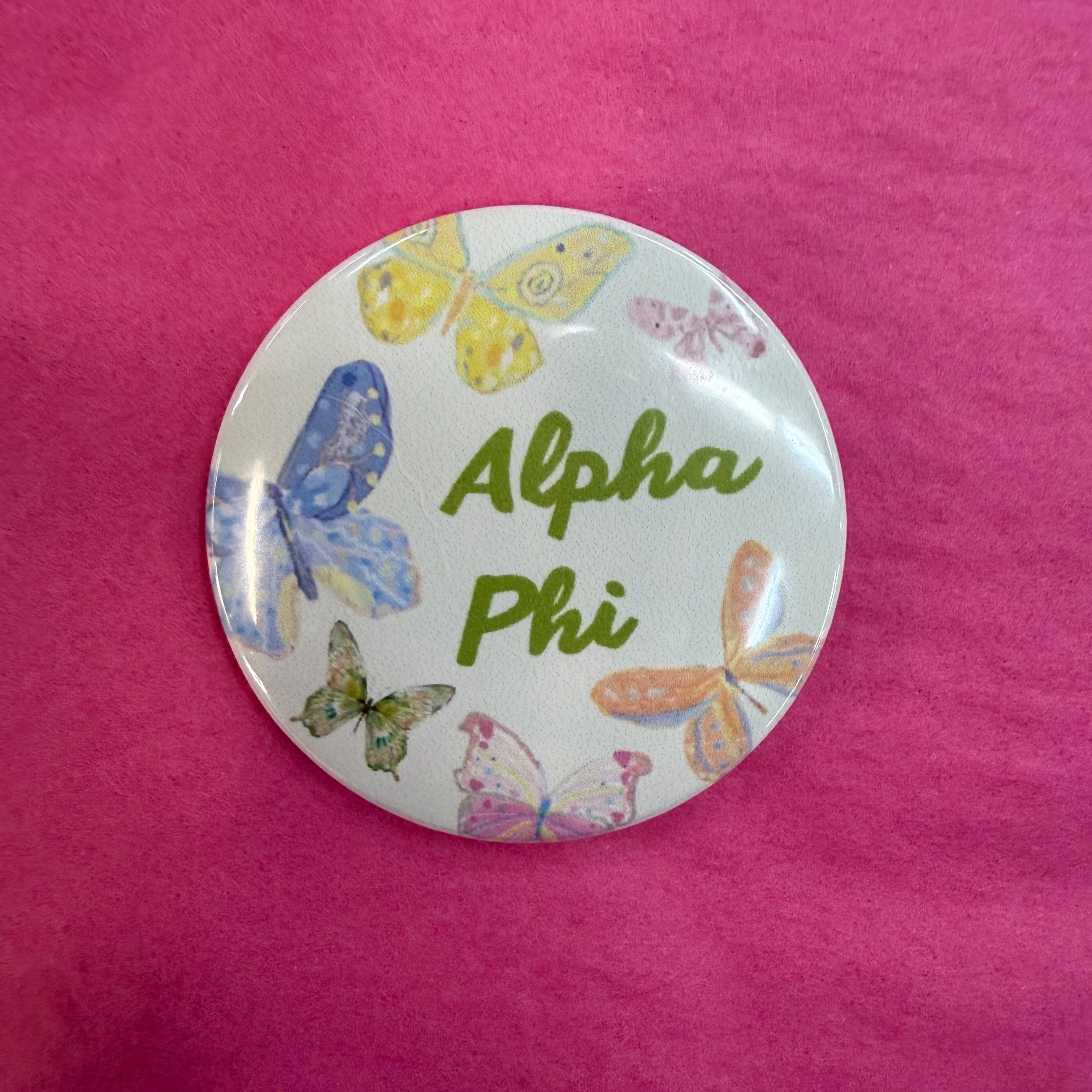 Butterfly Sorority Button