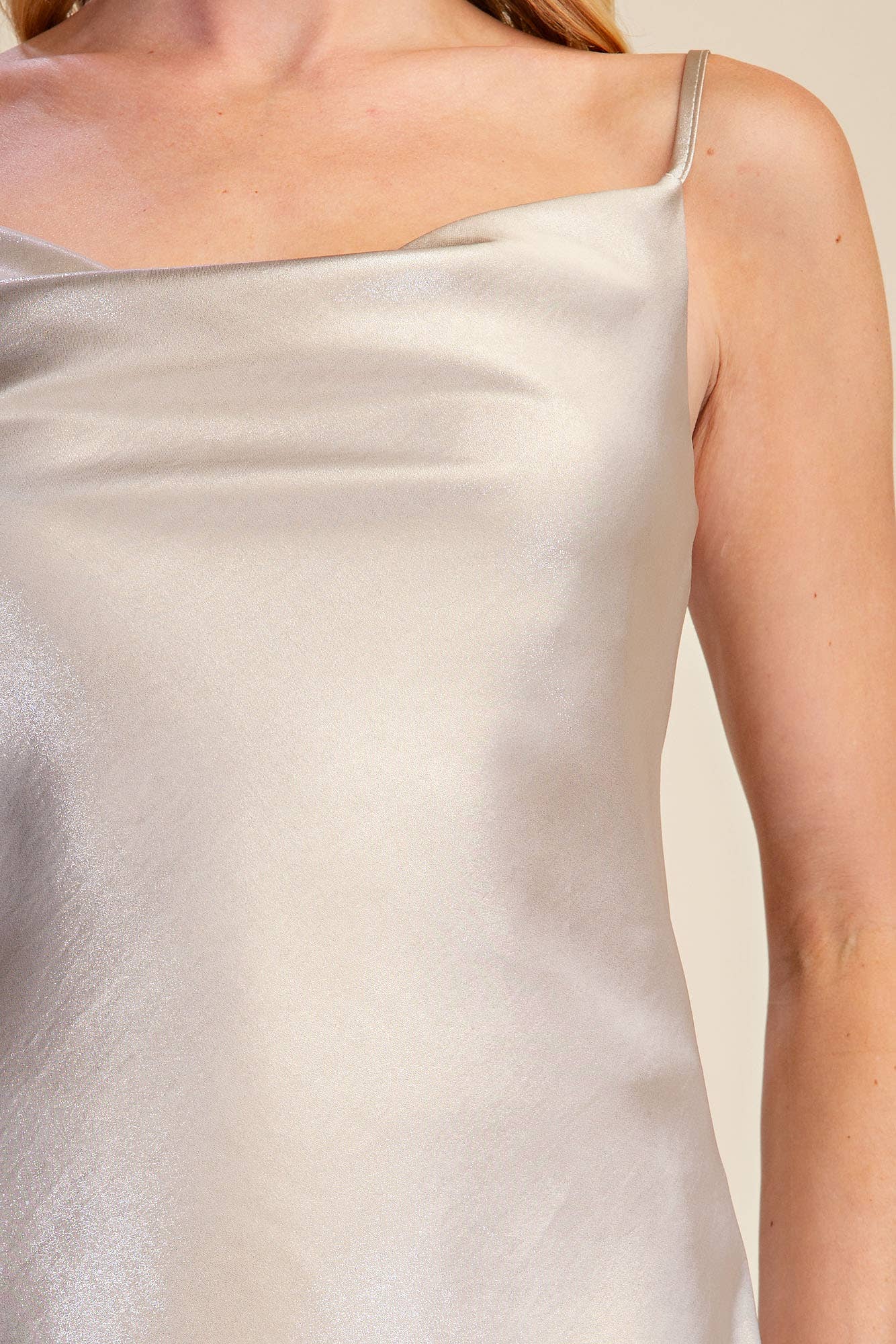 Cowl Neck Glitter Cami
