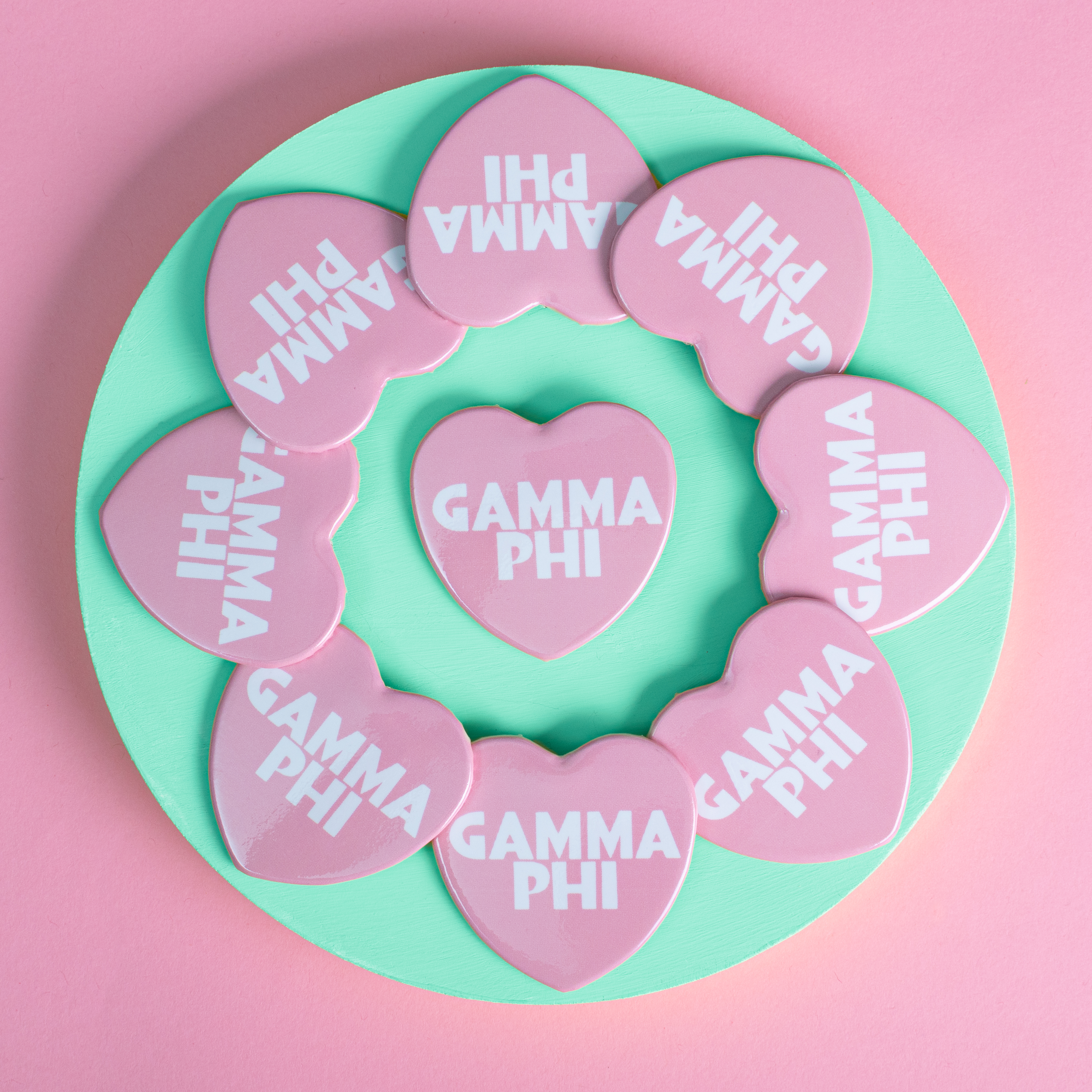 Pop Heart Buttons: Delta Delta Delta