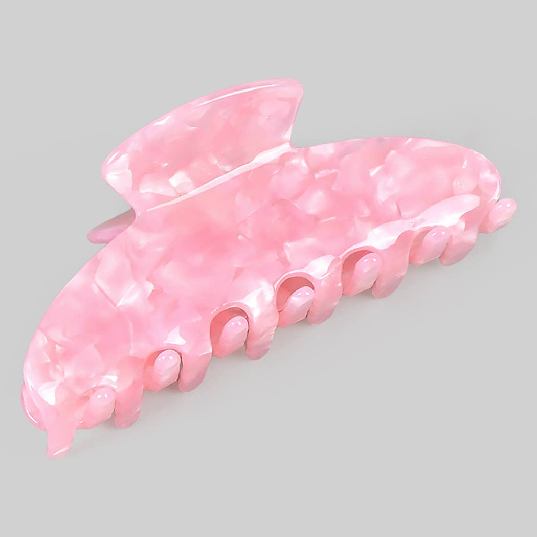 STURDY MARBLED ACRYLIC HAIR CLIP