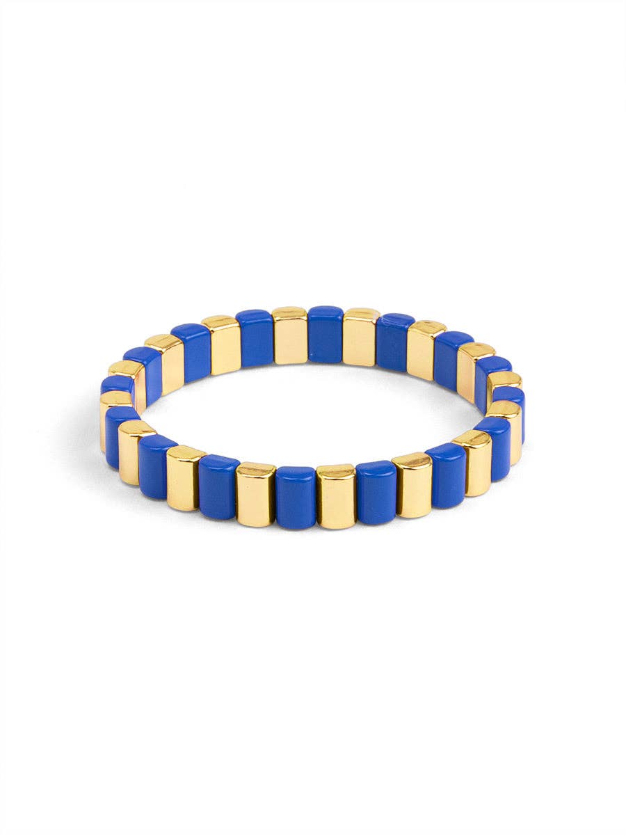 Enamel Tile Stretch Bracelet