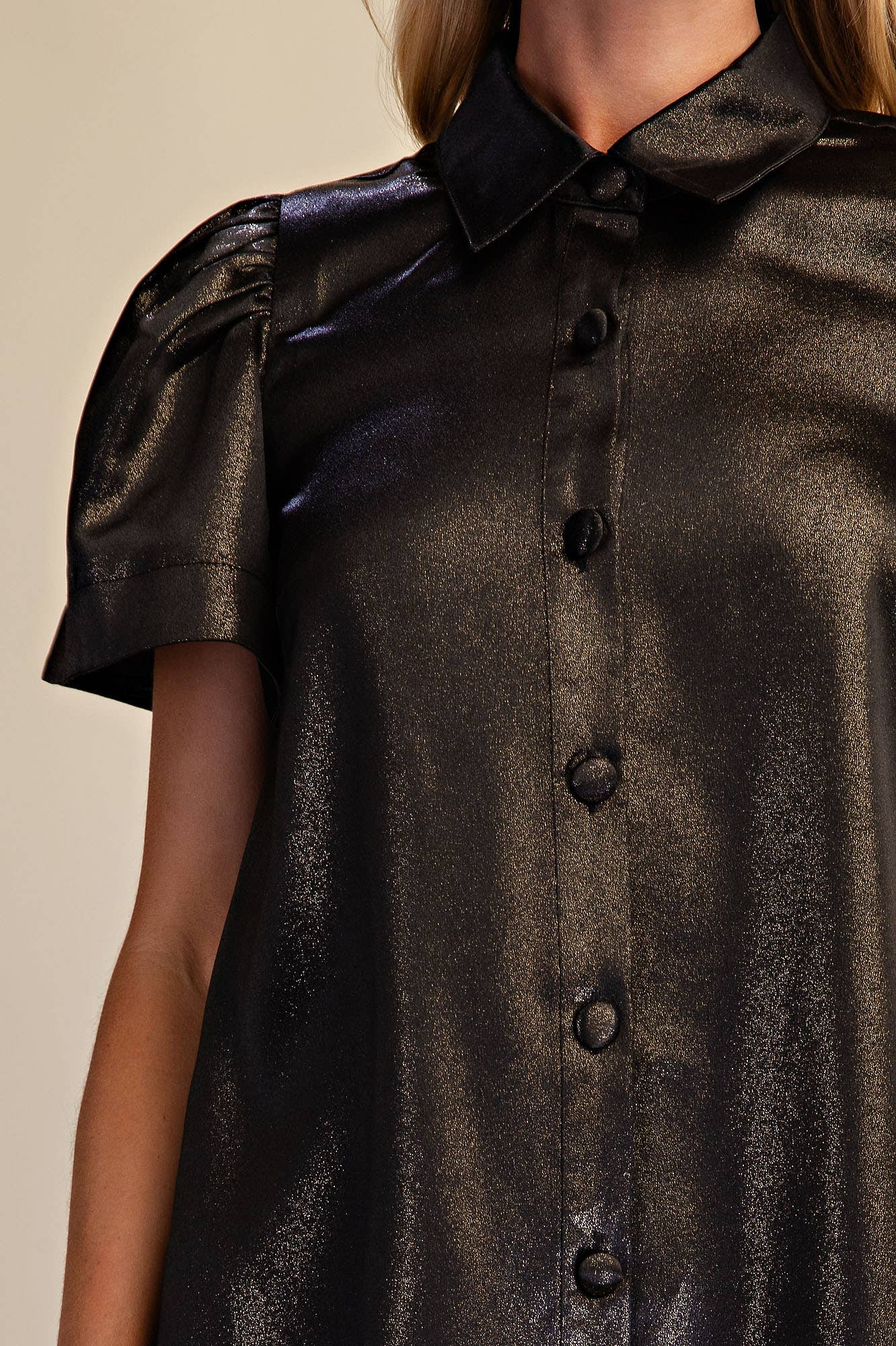 Metallic Holiday Mini Dress