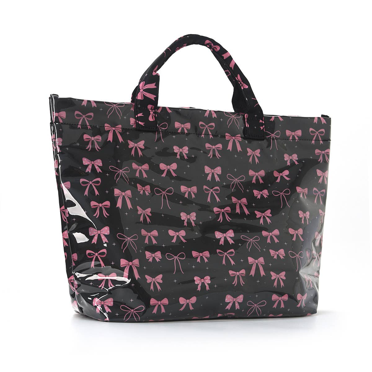Striped Tote Bag PVC Handbag