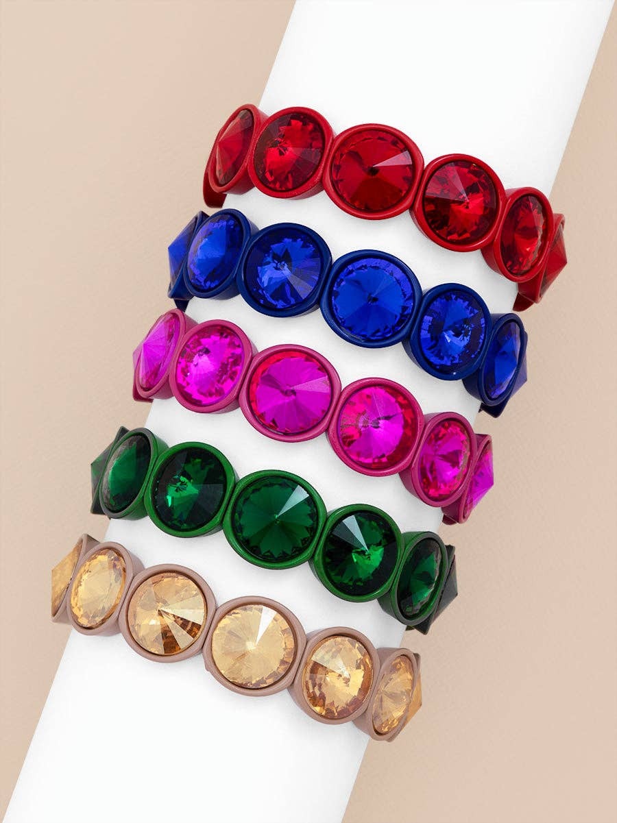Round Crystal Stretch Bracelet