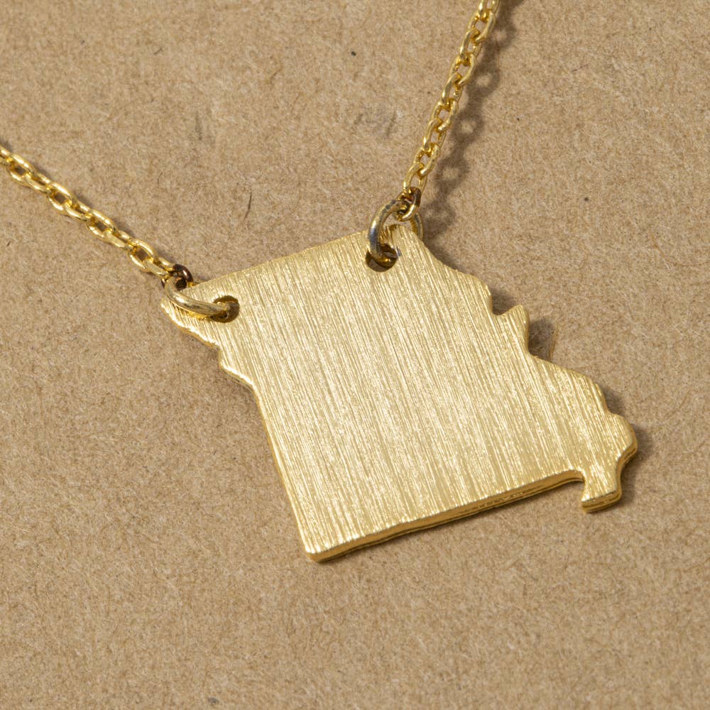 Missouri State Map Pendant Necklace