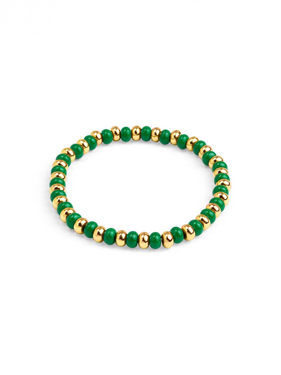 Enamel Beaded Stretch Bracelet