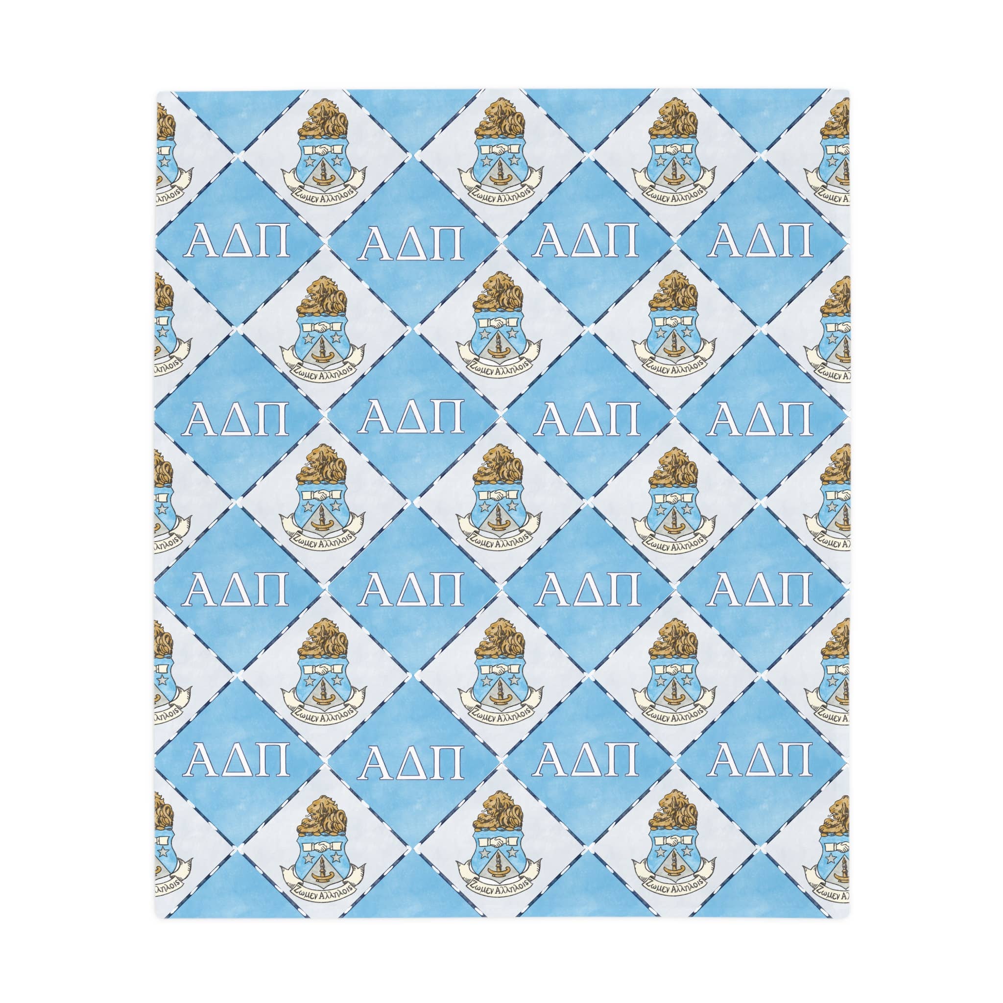 Alpha Delta Pi Flannel Fleece Blanket, Sorority