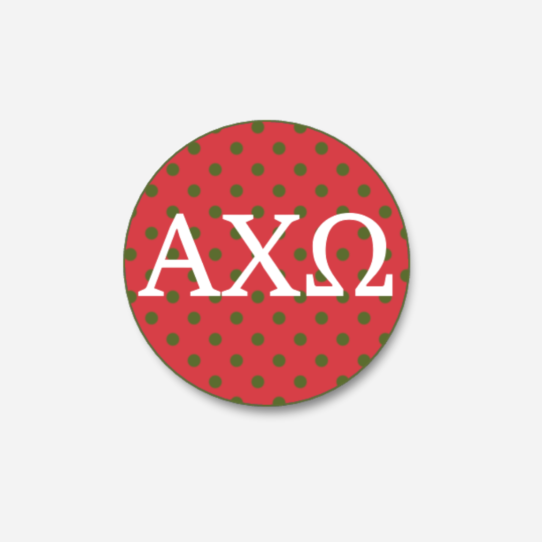 Alpha Chi Omega Dots Button: Large Dots