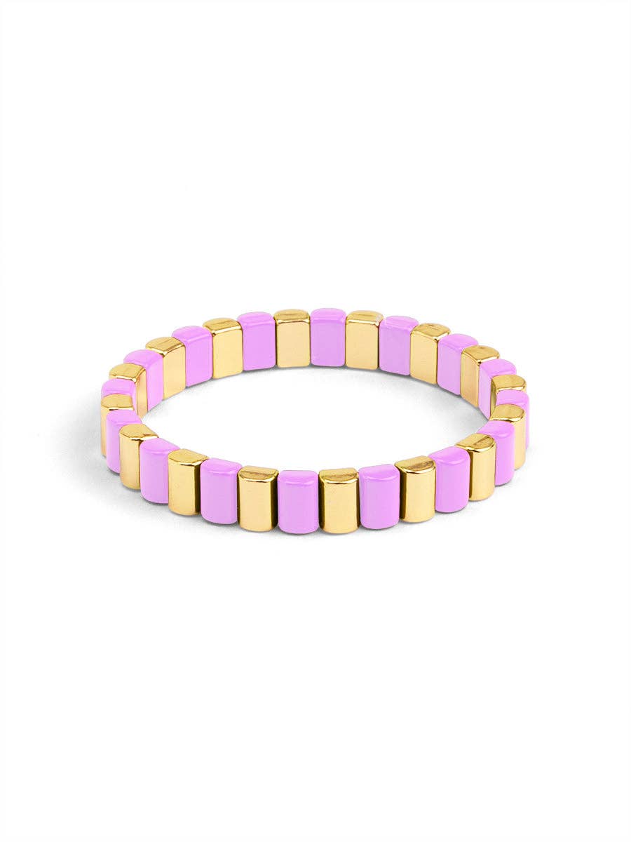 Enamel Tile Stretch Bracelet