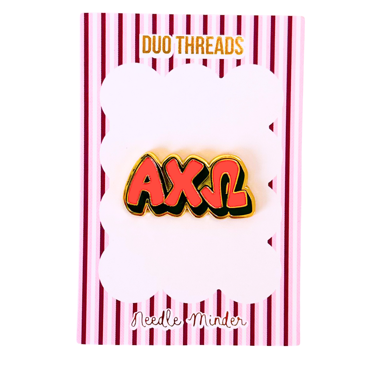 Alpha Chi Omega Bubble Letter Needle Minder
