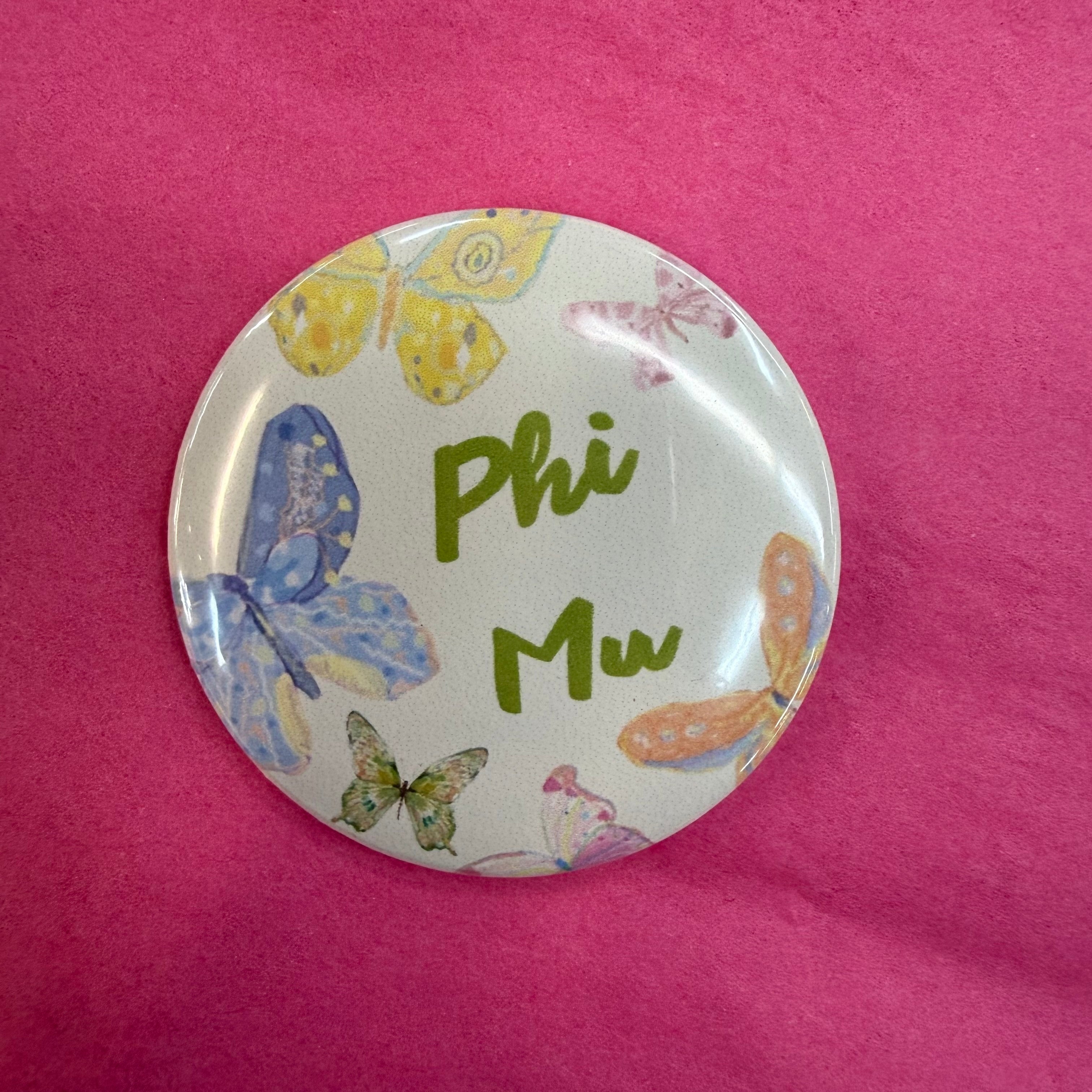 Butterfly Sorority Button