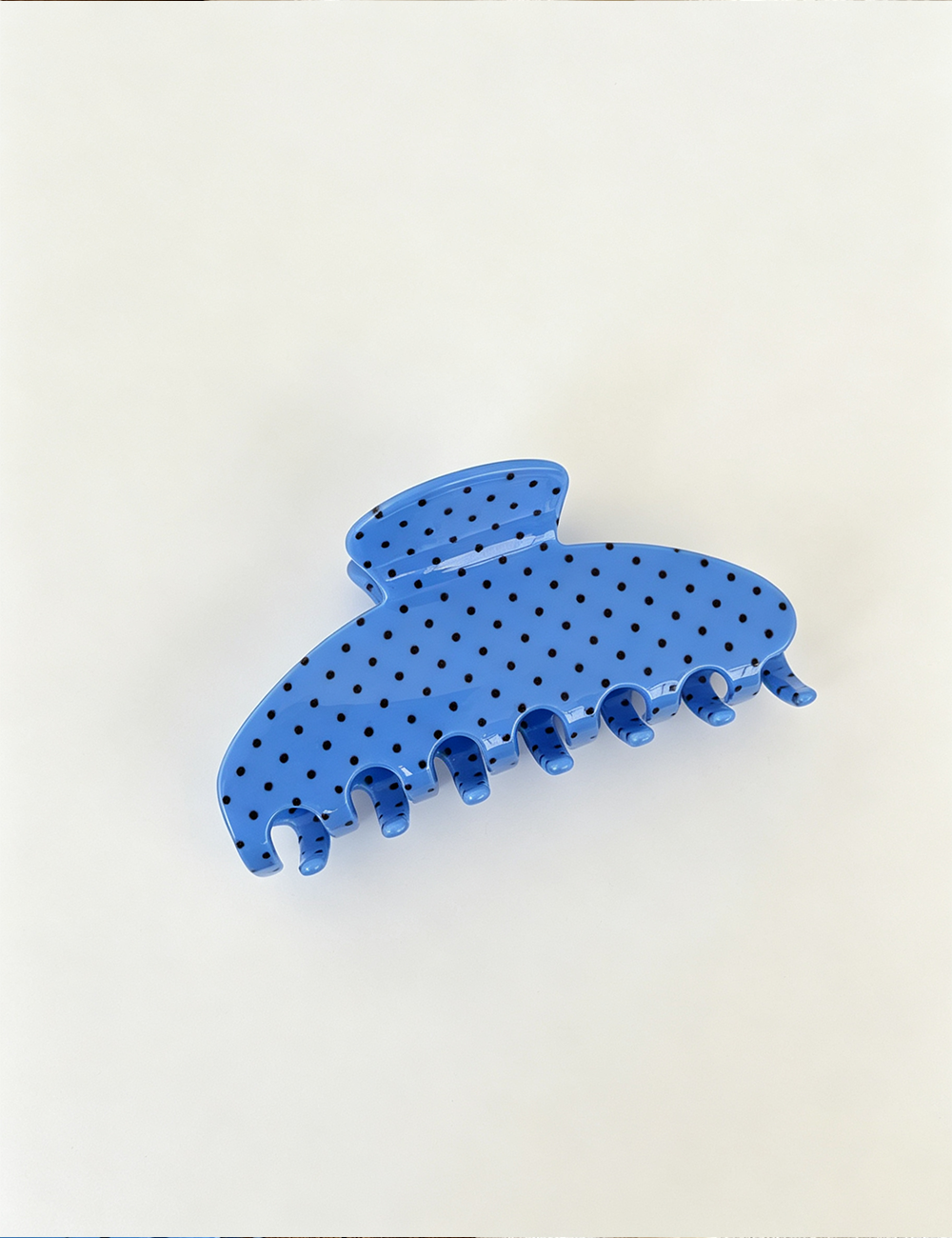 Ladies Polka Dot Print Large Hair Claw Clip