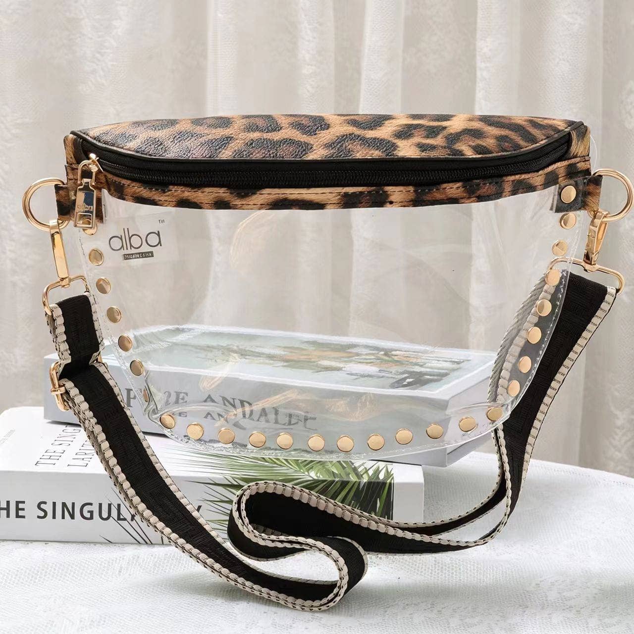 Lorna Clear Gameday Studded Crossbody Bag