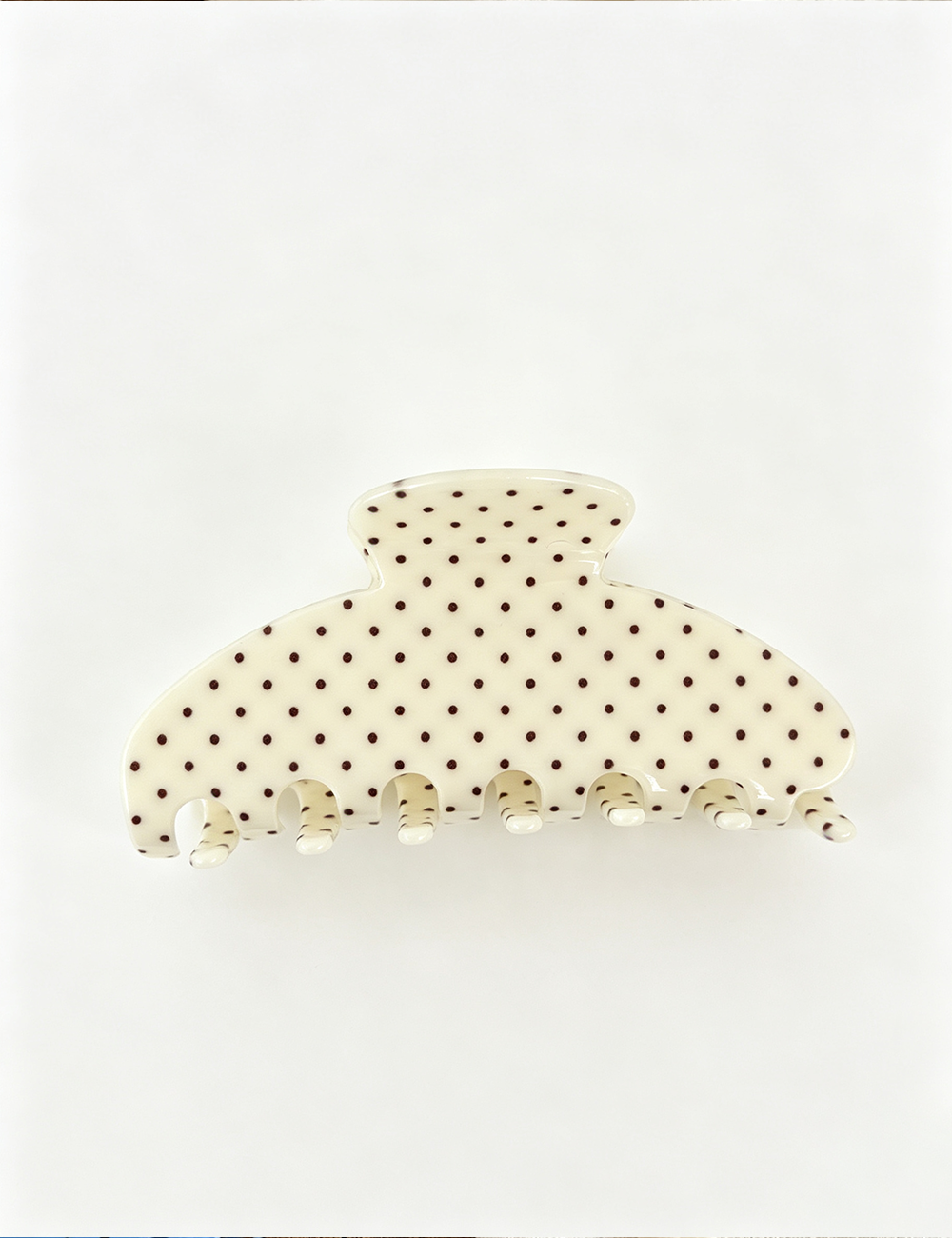 Ladies Polka Dot Print Large Hair Claw Clip