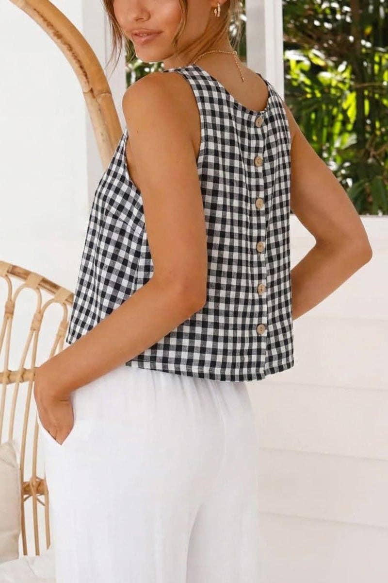 Gingham Cropped Tank