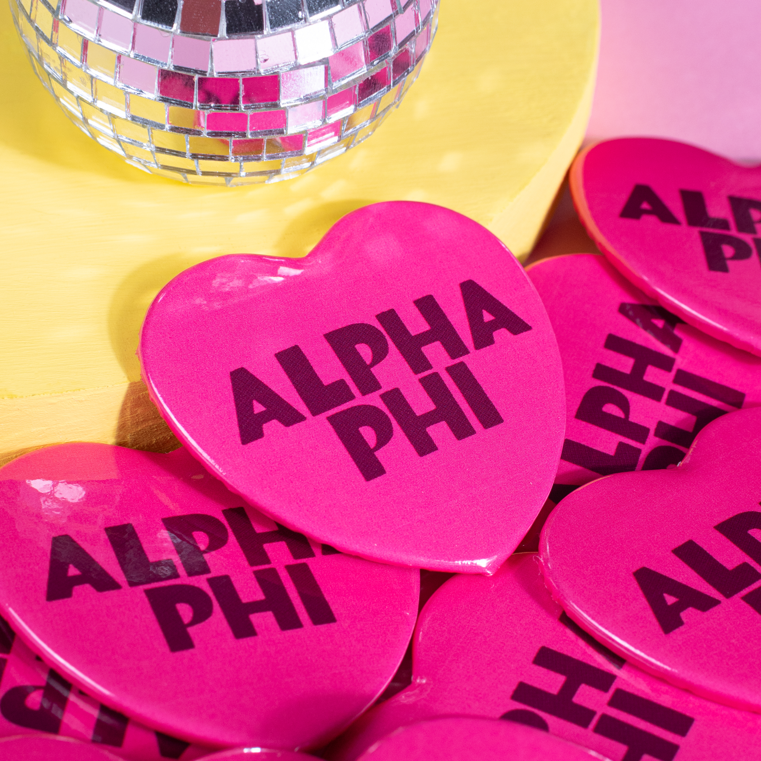 Pop Heart Buttons: Alpha Chi Omega