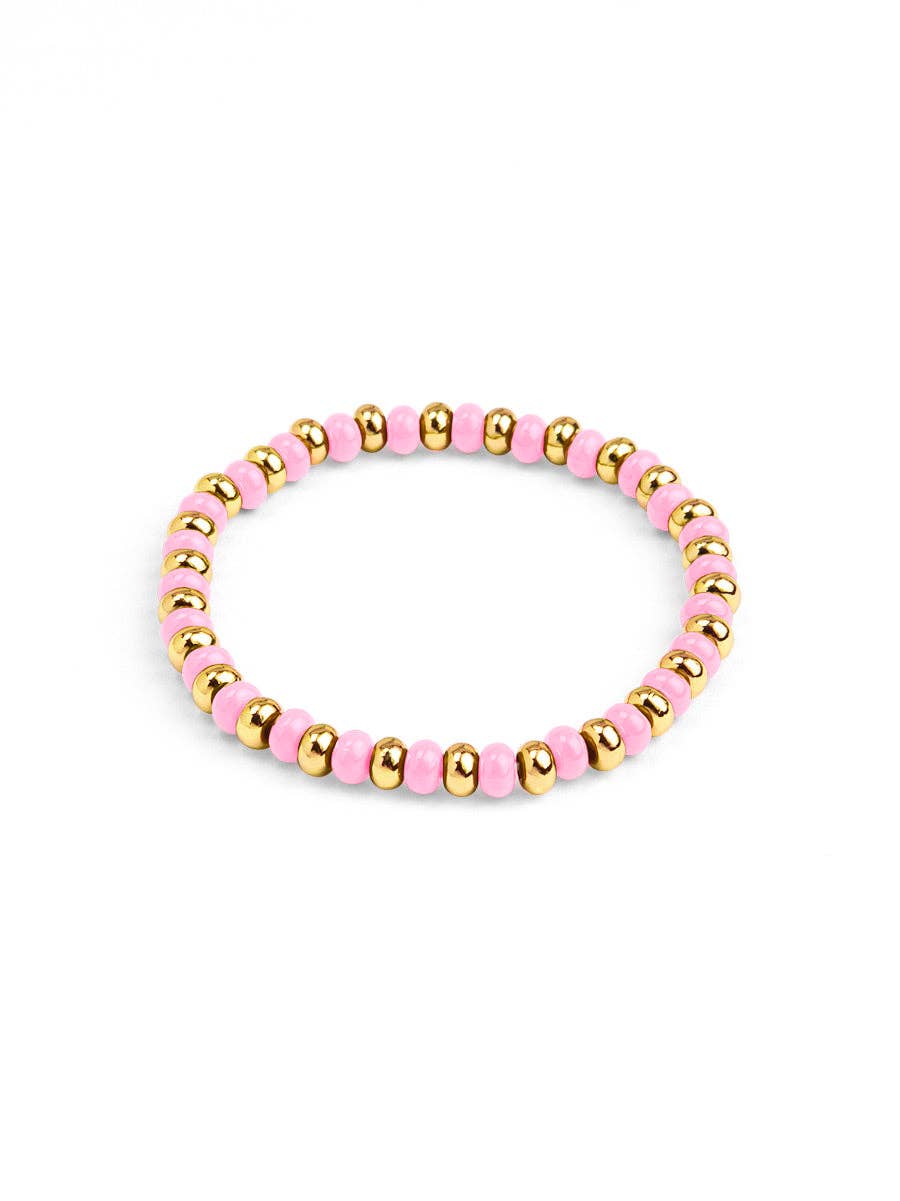 Enamel Beaded Stretch Bracelet