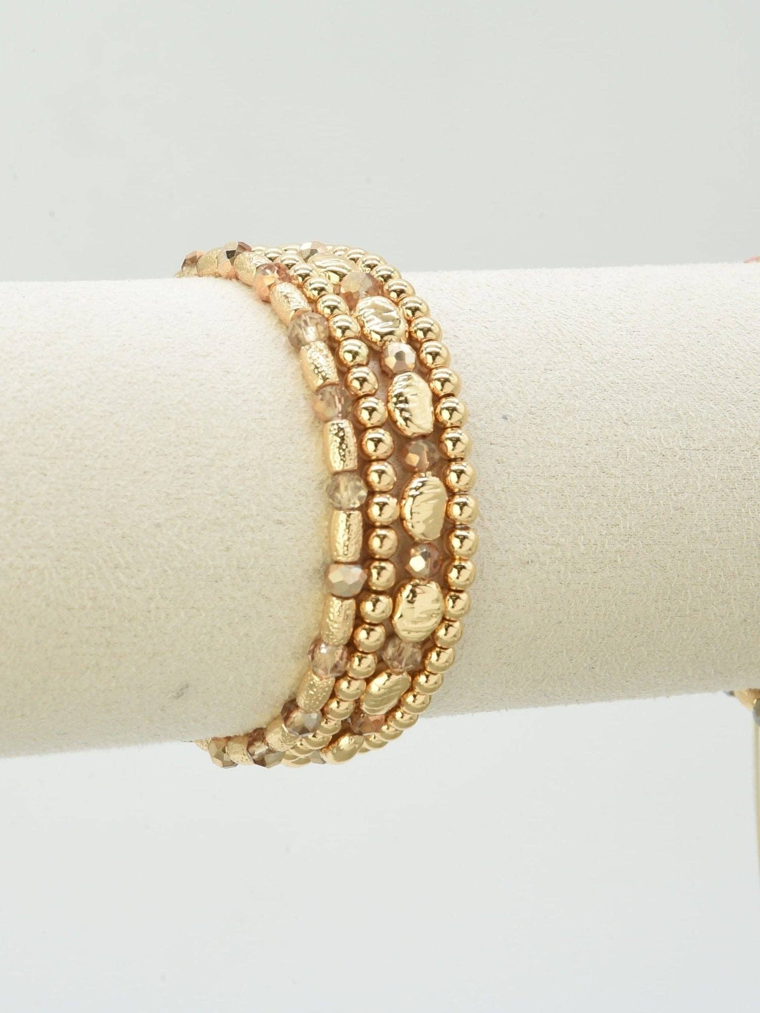 4 Piece Multi Beaded Bracelet Set