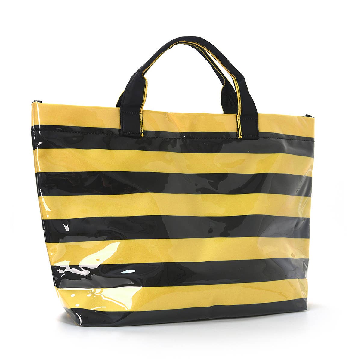 Striped Tote Bag PVC Handbag