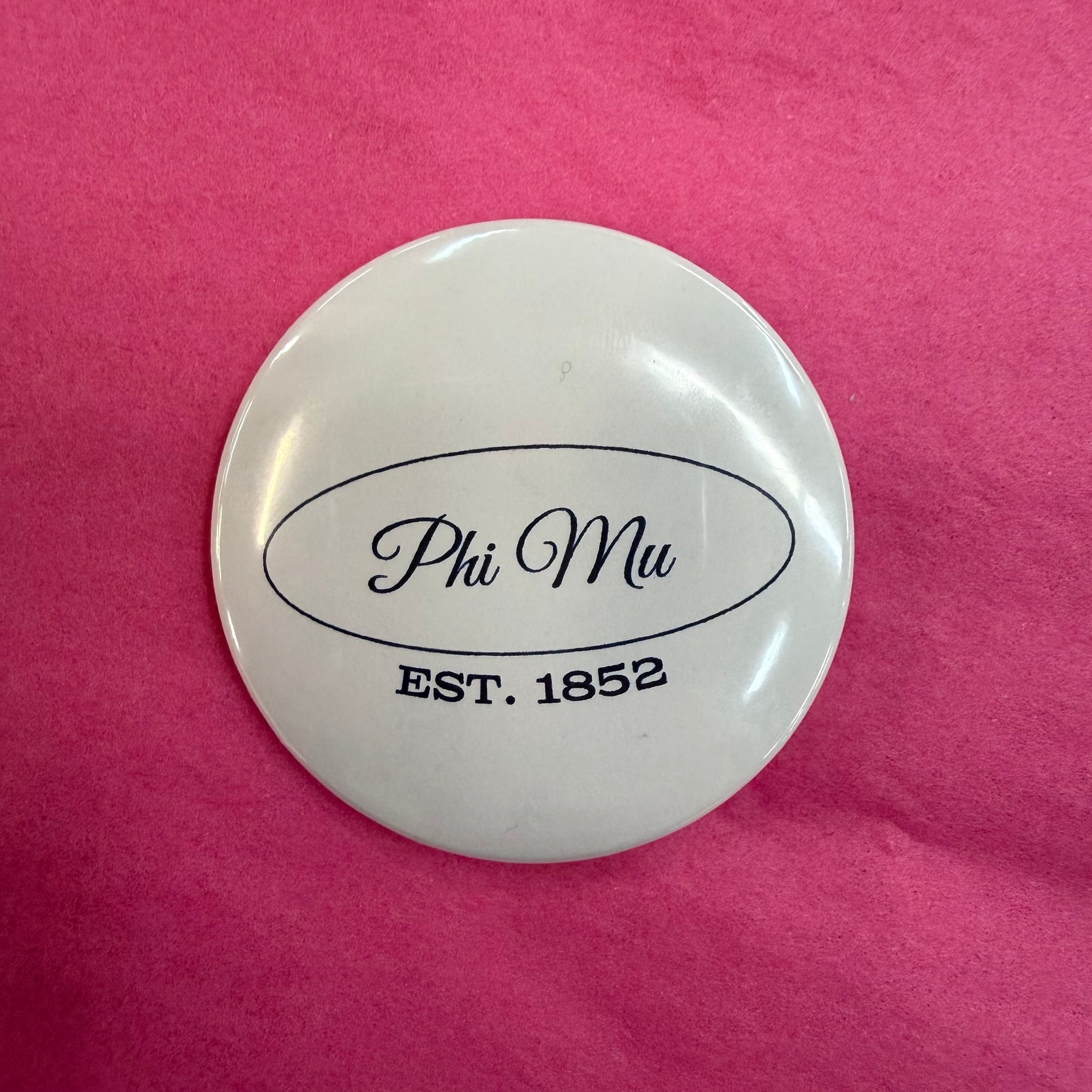 White & Navy Sorority Button