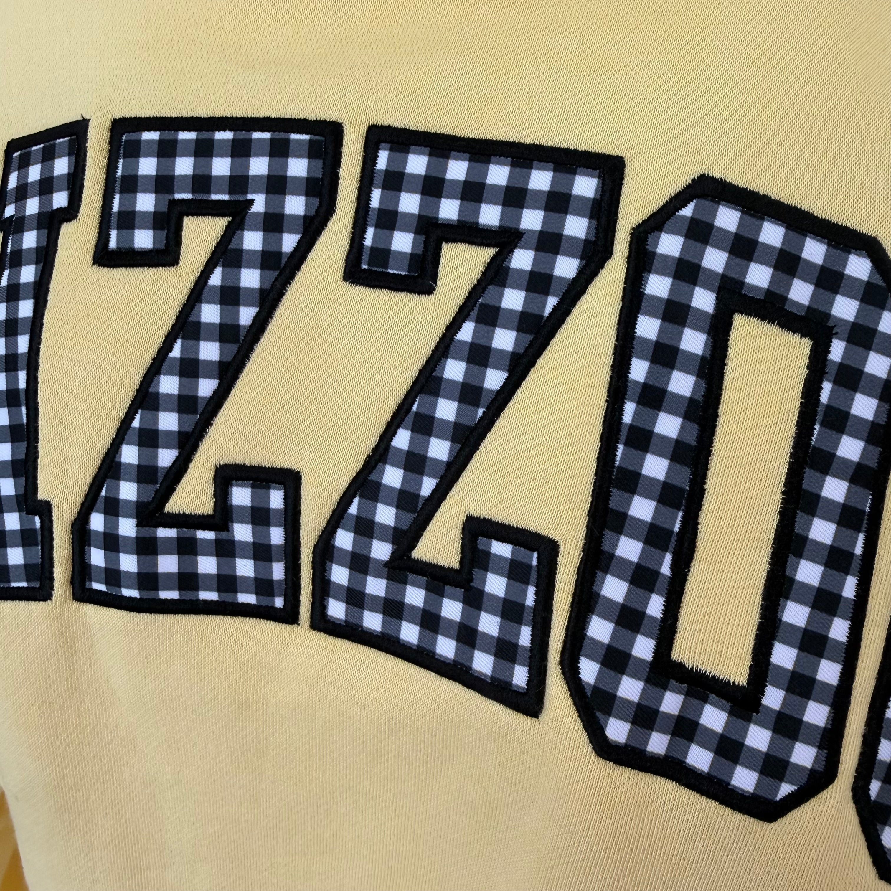 Mizzou® Gingham Butter Yellow Mock Neck Sweatshirt - Officially Licensed GGC