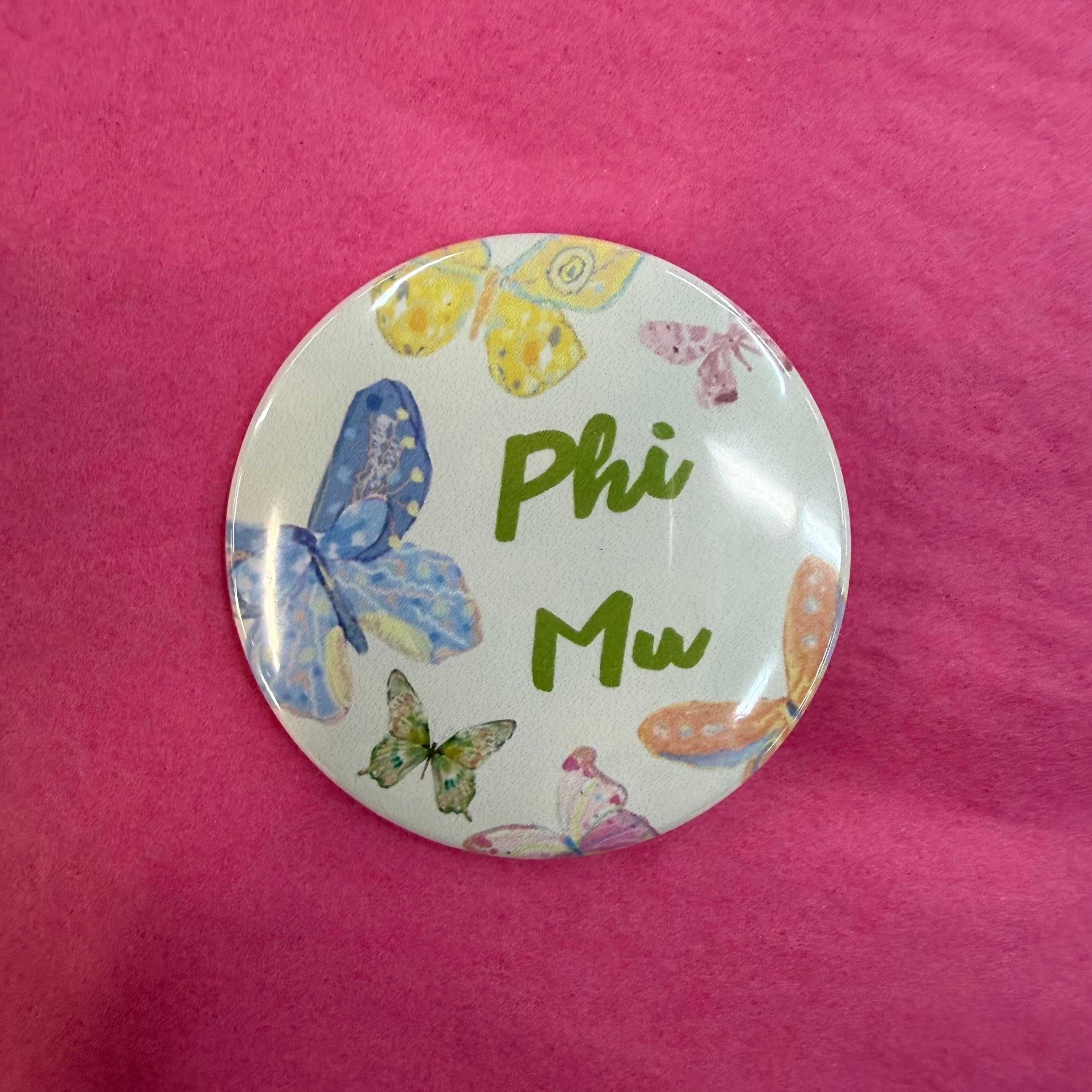Butterfly Sorority Button