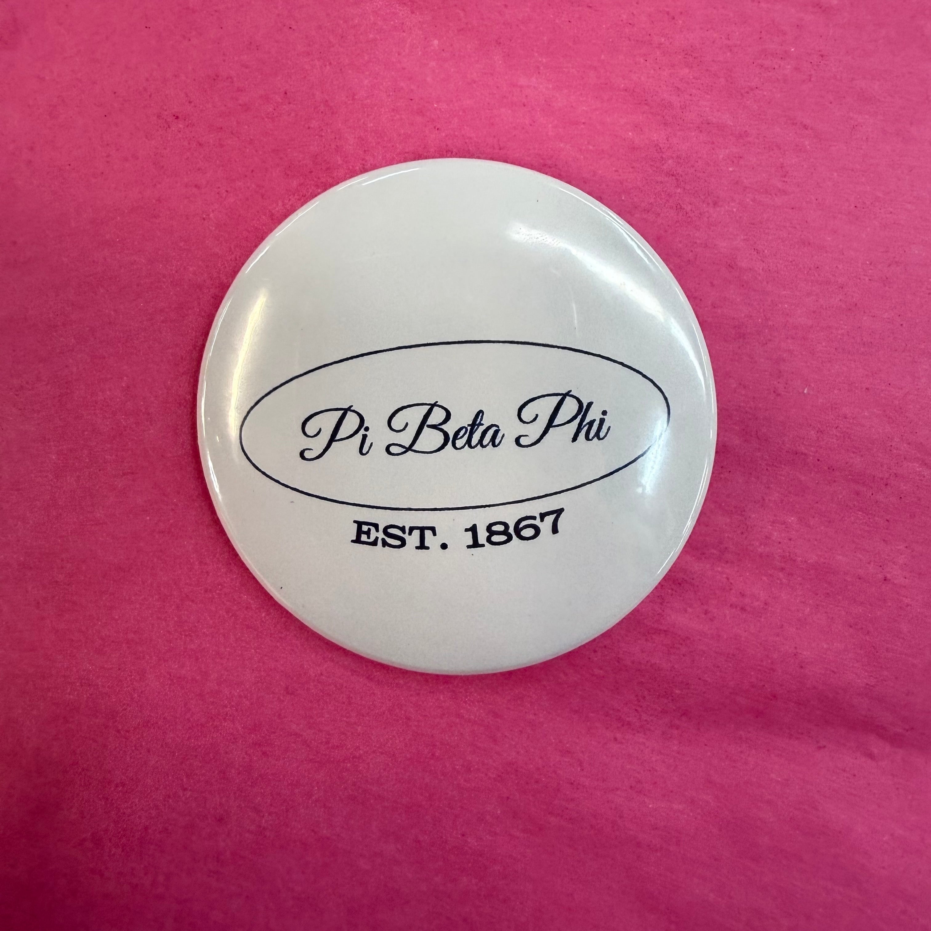 White & Navy Sorority Button