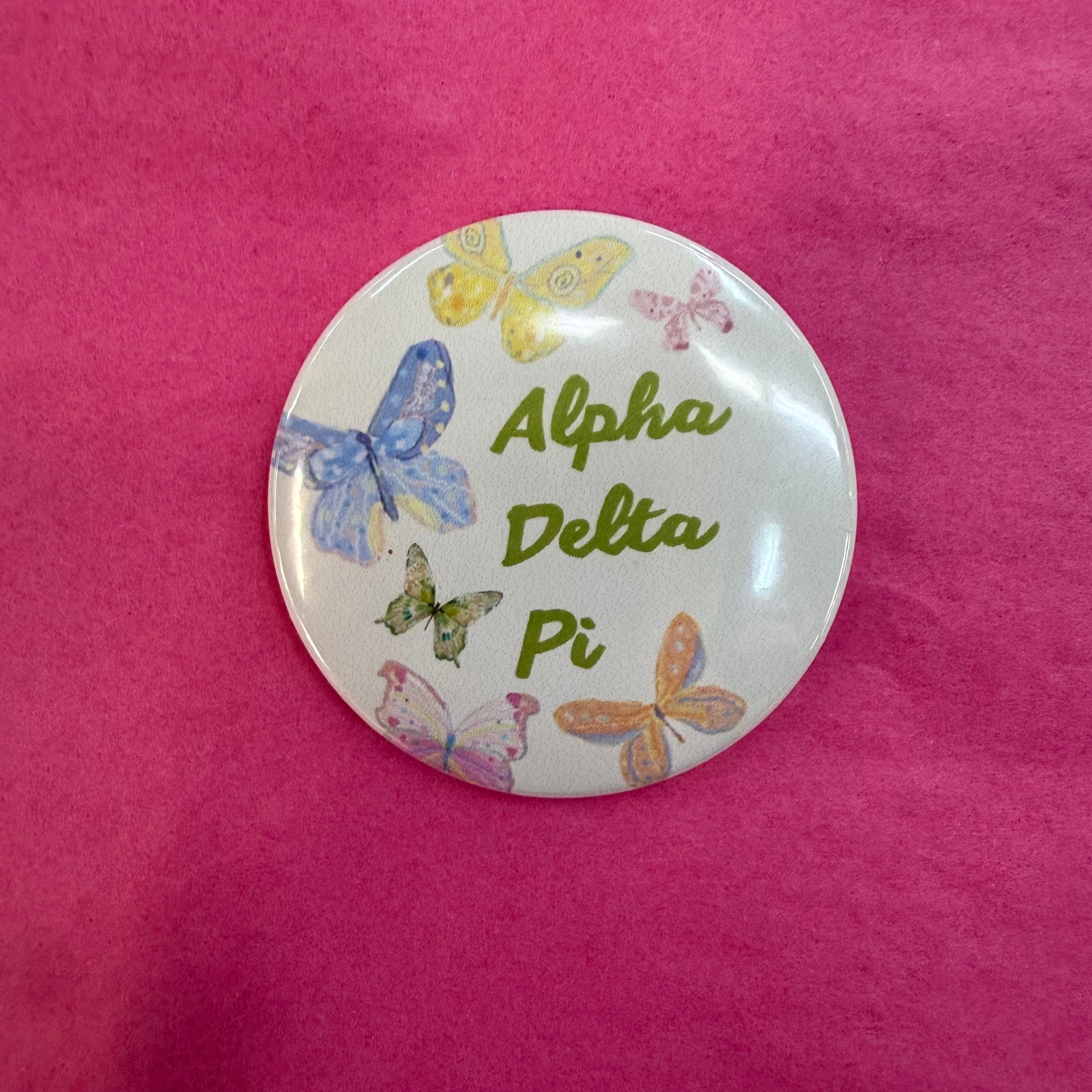 Butterfly Sorority Button