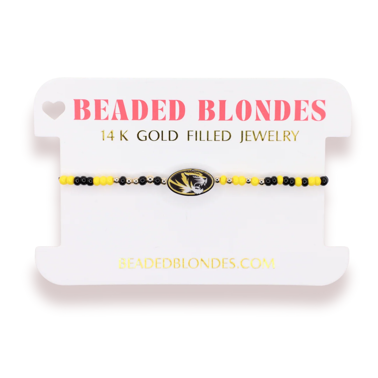 Mizzou Logo Bracelet - Beaded Blondes