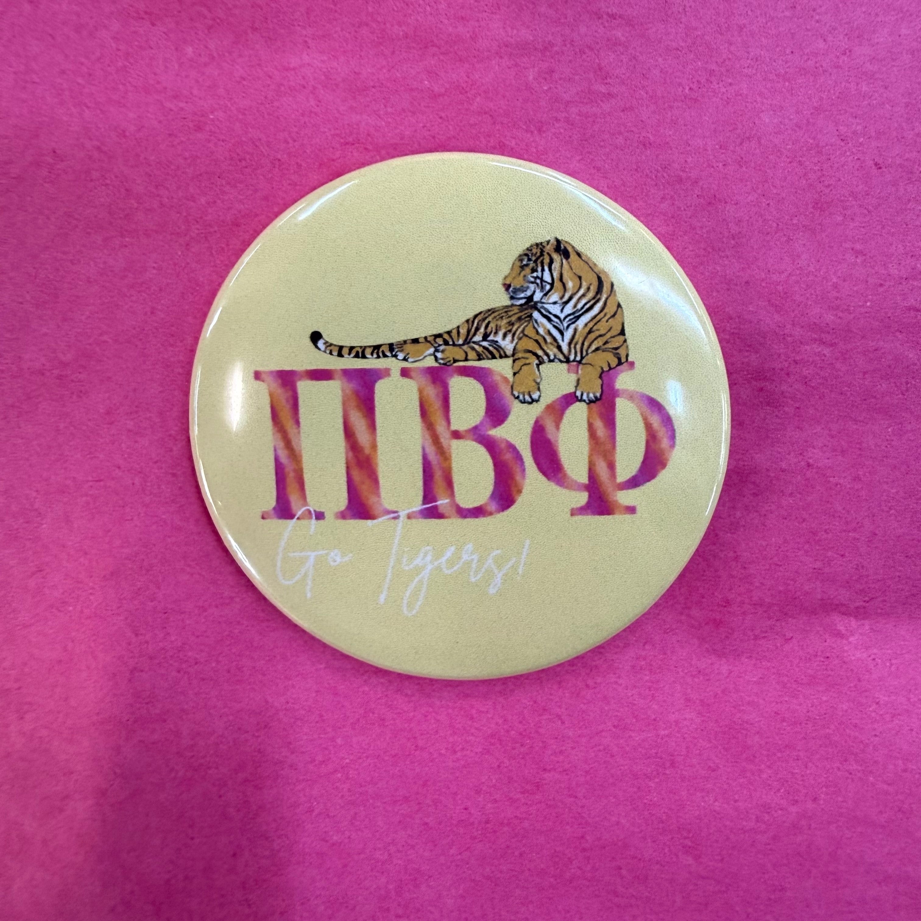 Go Tigers Yellow Sorority Button