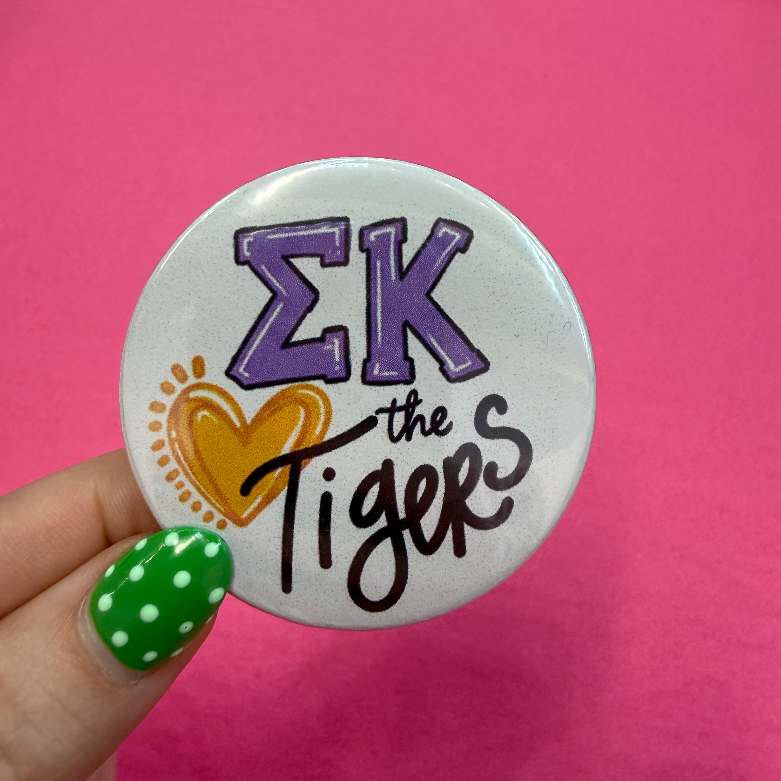 Sorority Love the Tigers Pinback Buttons