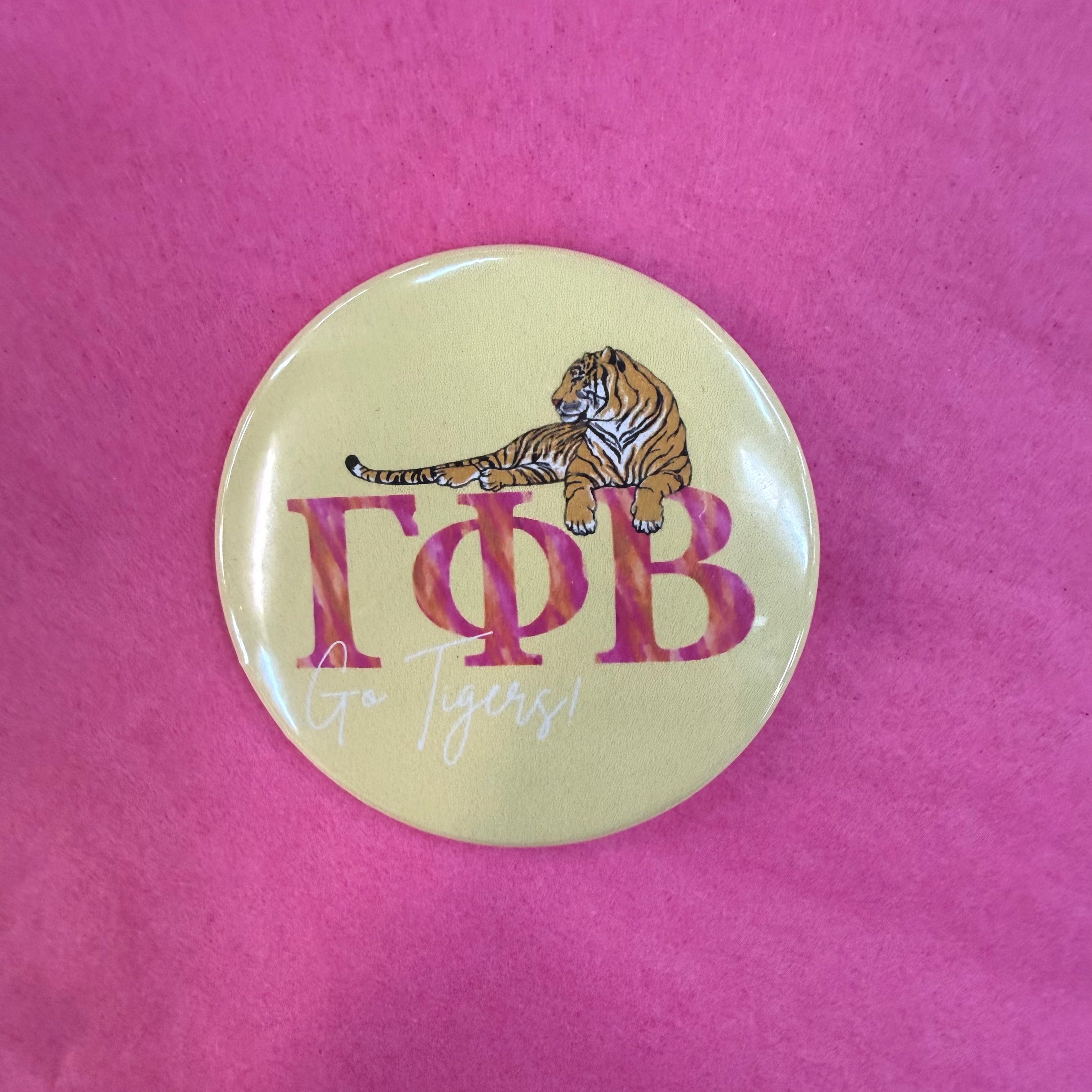 Go Tigers Yellow Sorority Button