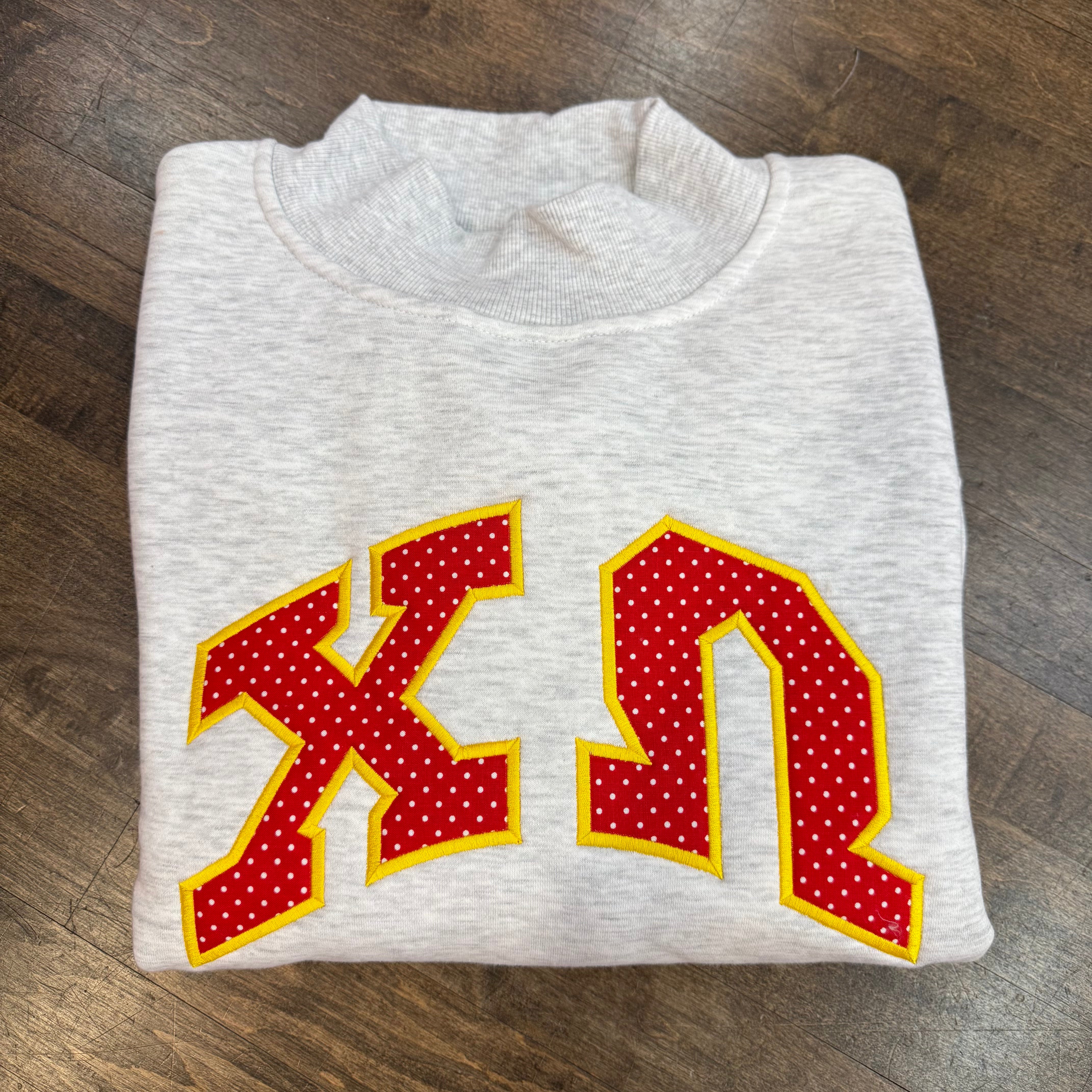 Chi Omega Polka Dot Mockneck