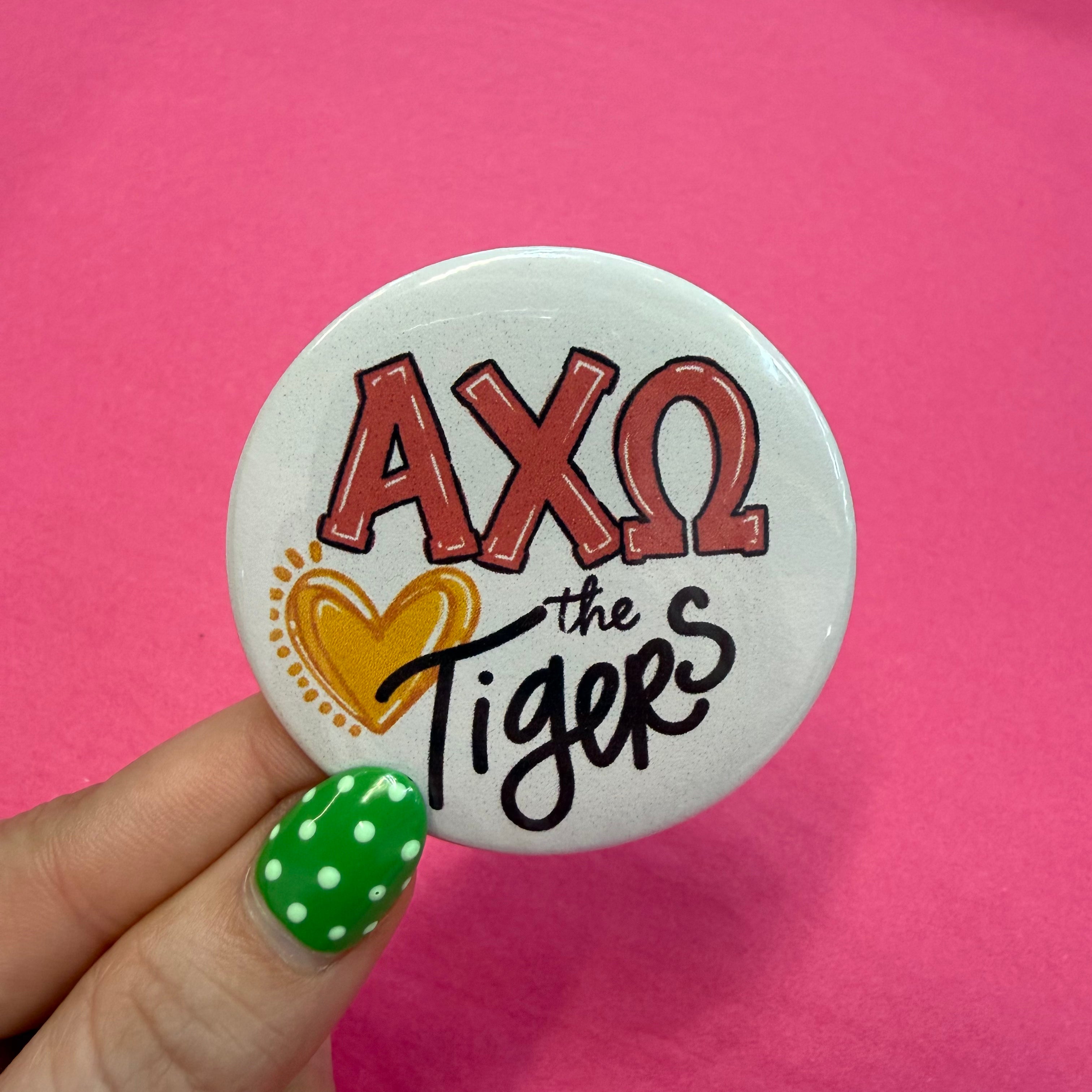 Sorority Love the Tigers Pinback Buttons