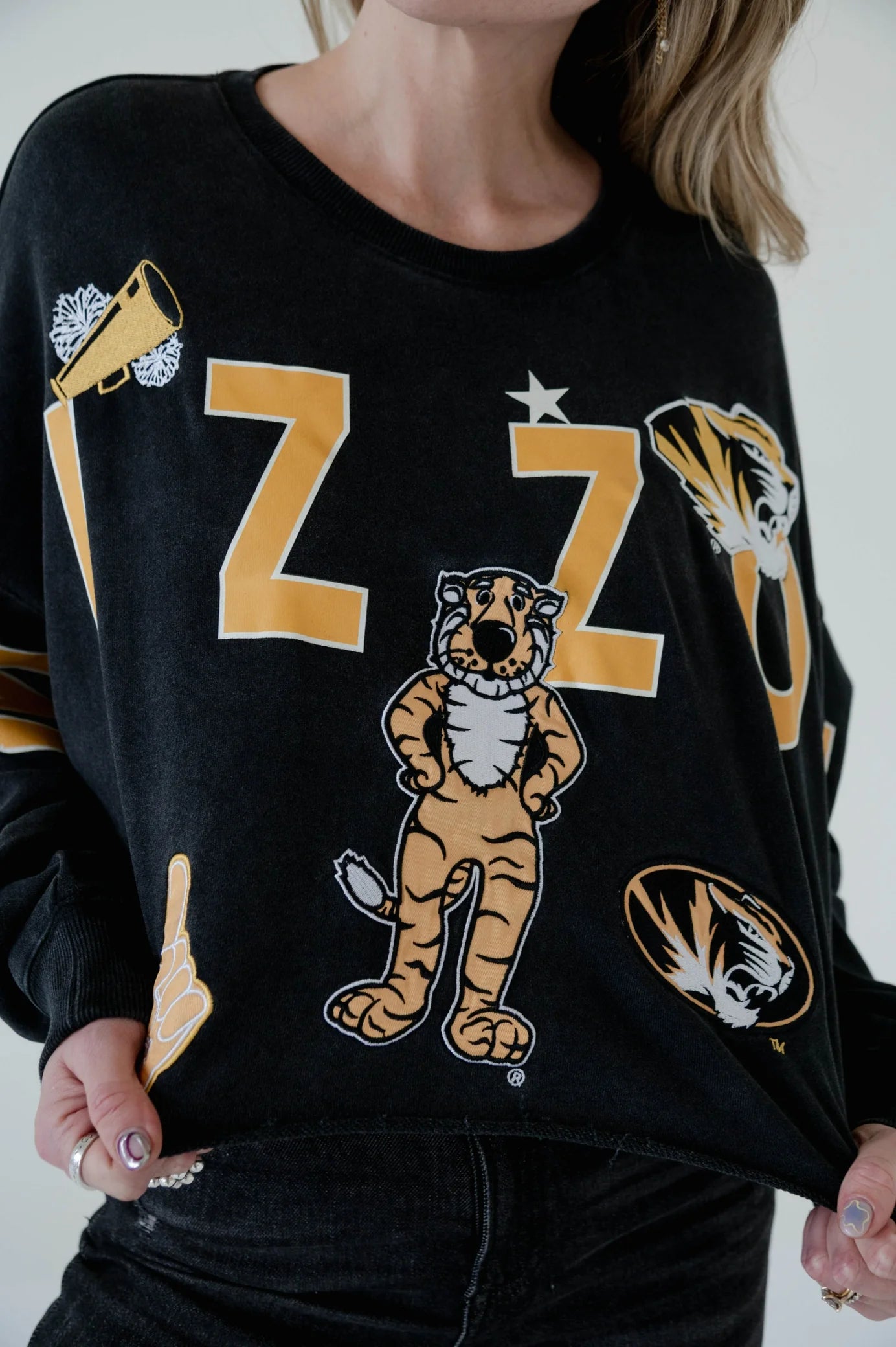 Missouri Patched Up Cropped Longsleeve Sweatshirt