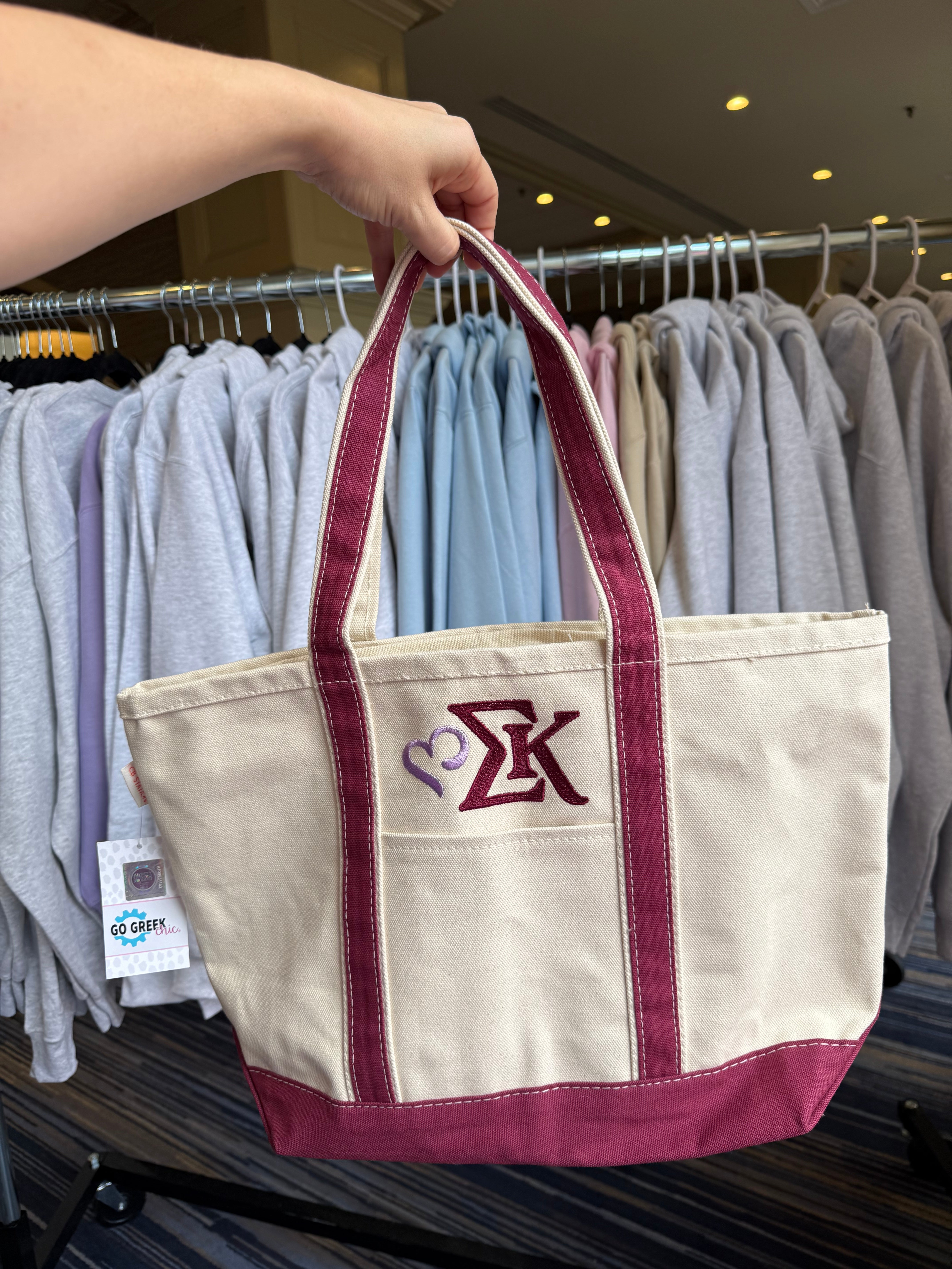 Sigma Kappa - Embroidered Classic Tote Bag - New Branding!