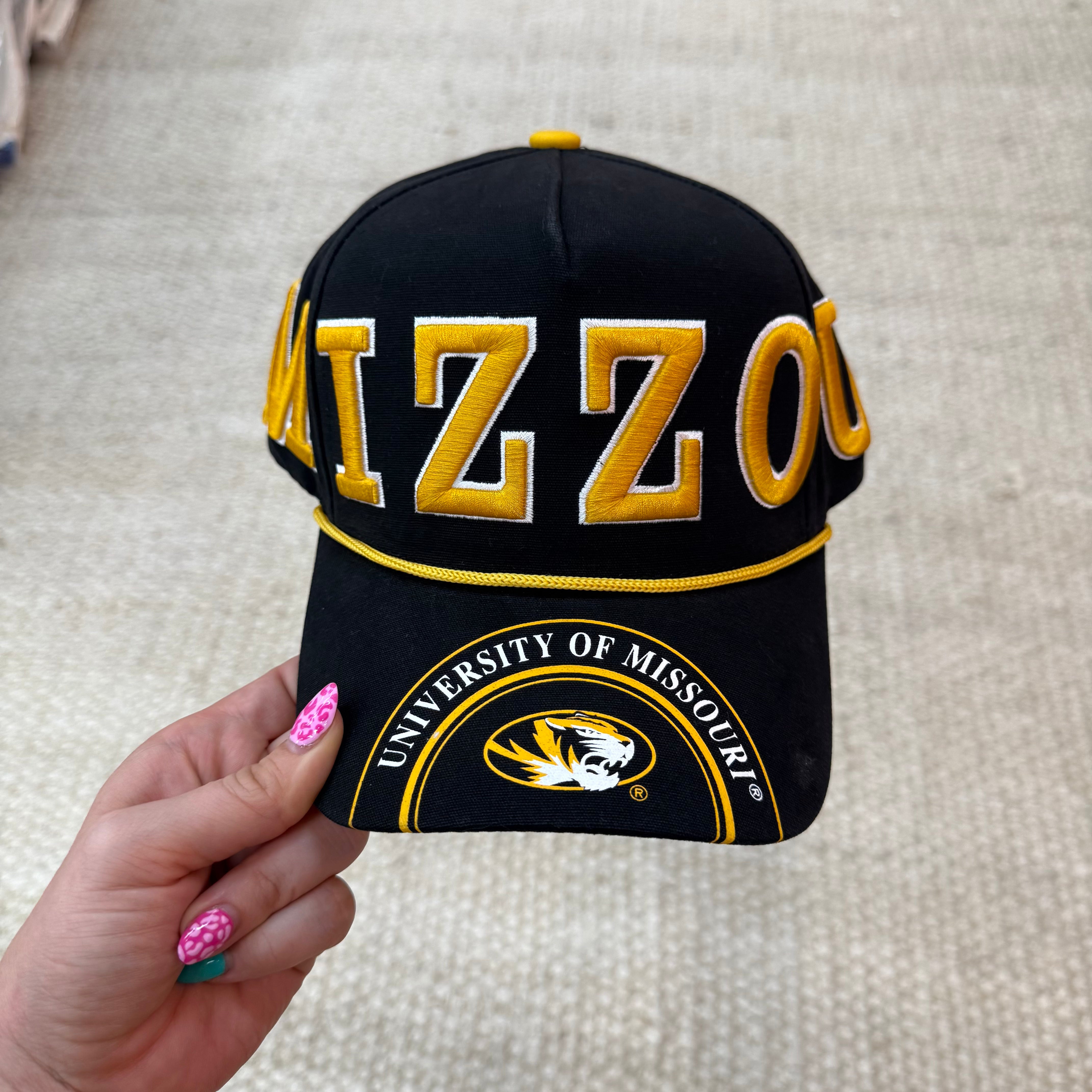 Mizzou Phipps Away Split Hat 5 Panel Canvas Baseball Hat