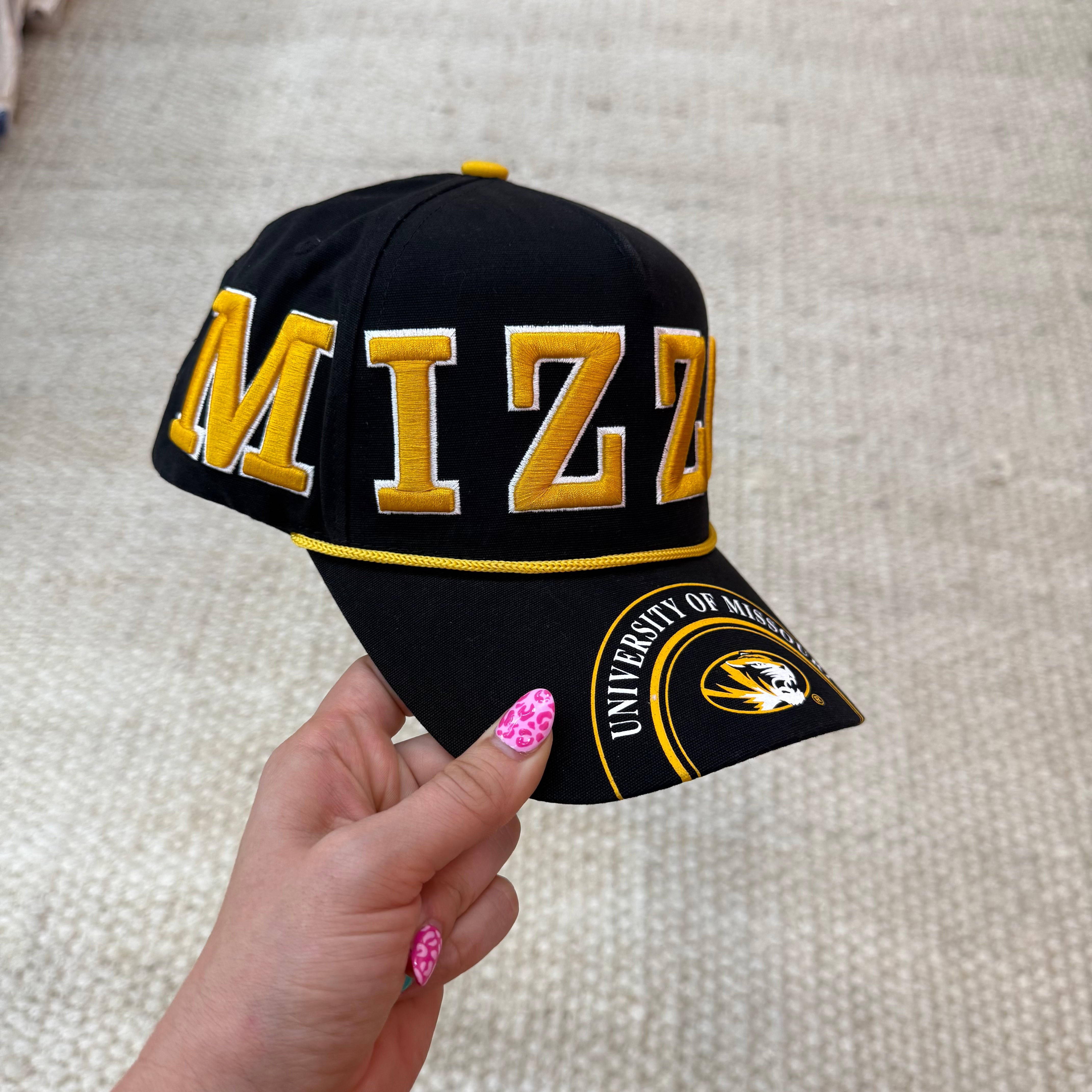 Mizzou Phipps Away Split Hat 5 Panel Canvas Baseball Hat