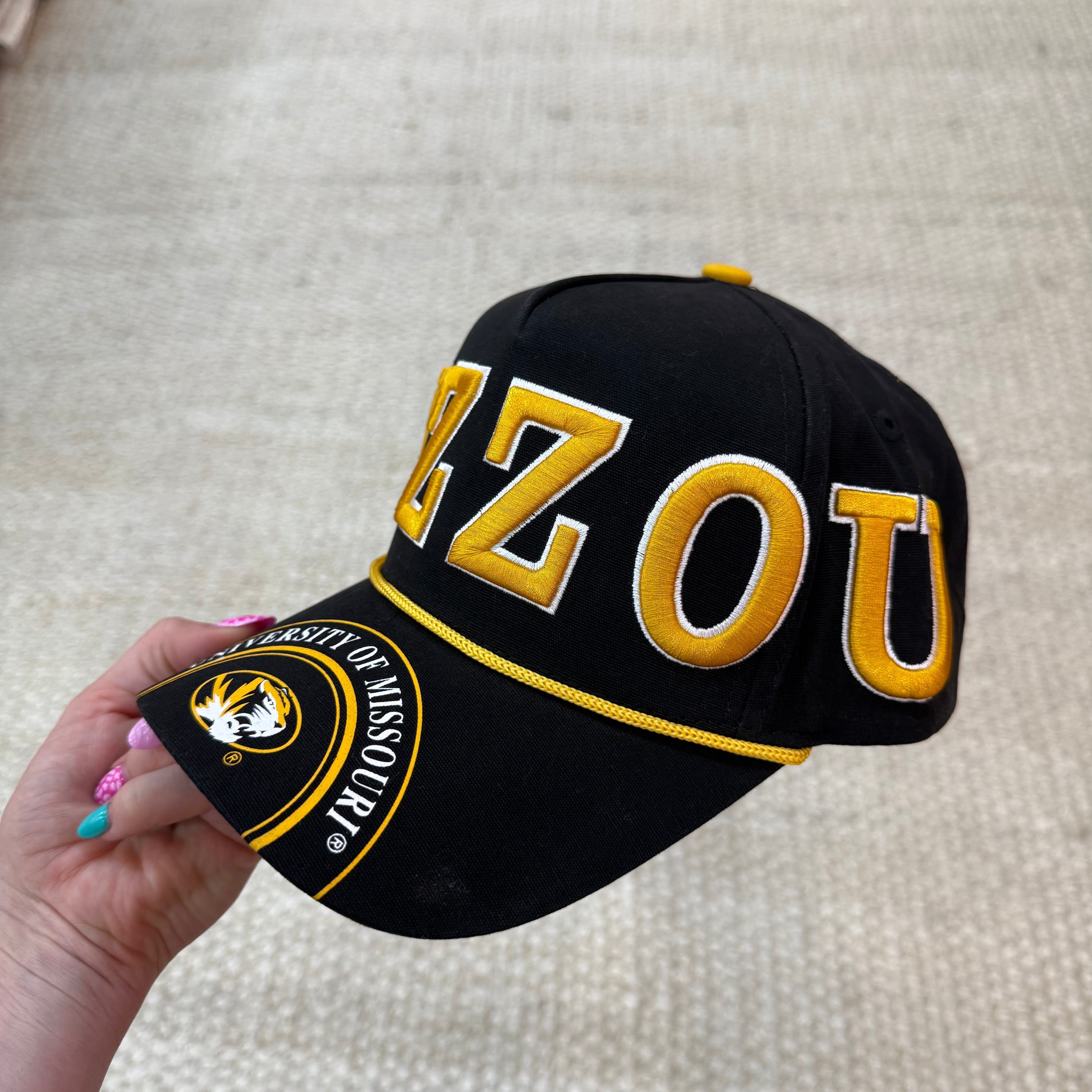 Mizzou Phipps Away Split Hat 5 Panel Canvas Baseball Hat