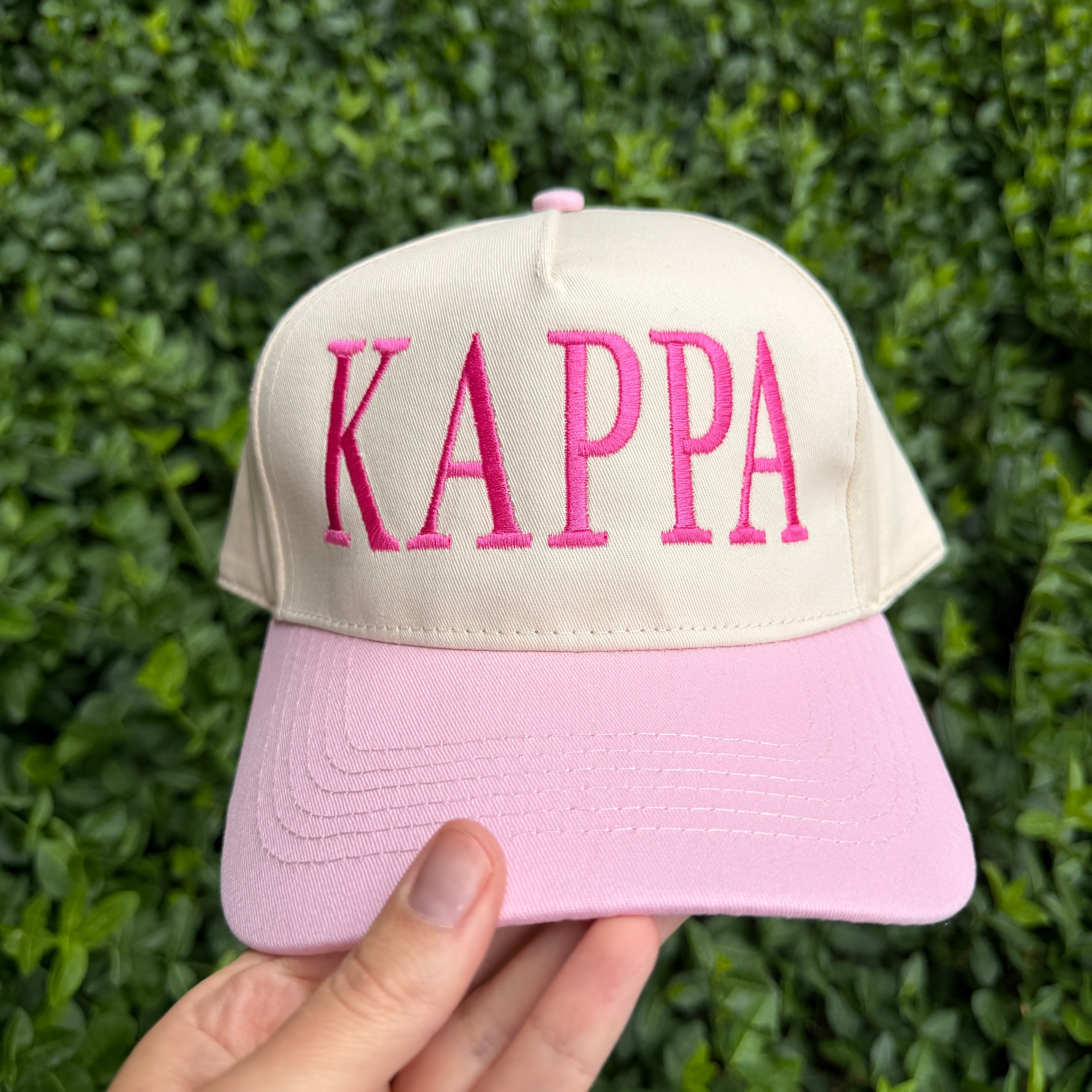 Kappa Kappa Gamma Vintage Embroidered Hat – Two Toned Hat