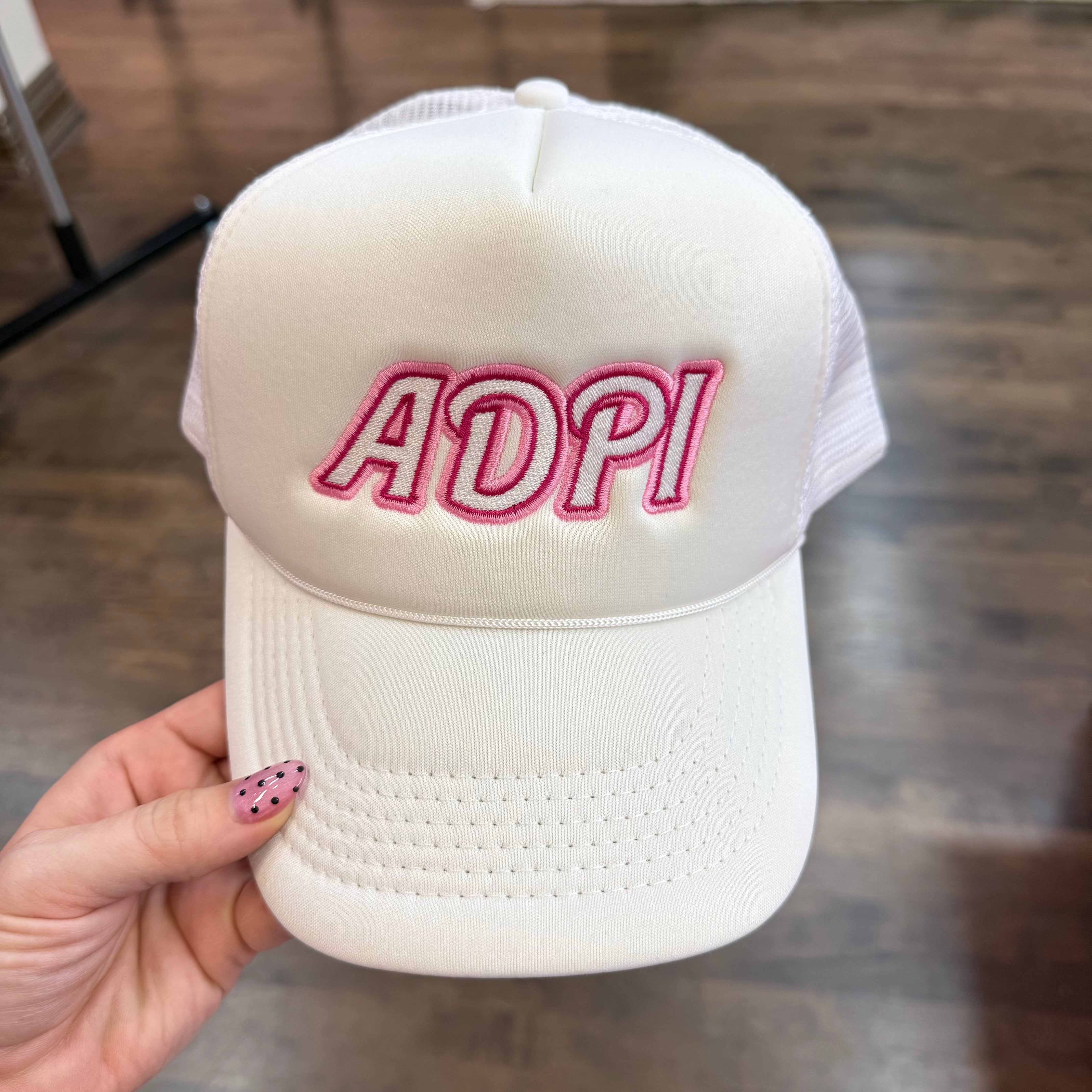 Alpha Delta Pi Malibu Trucker Hat - ADPI