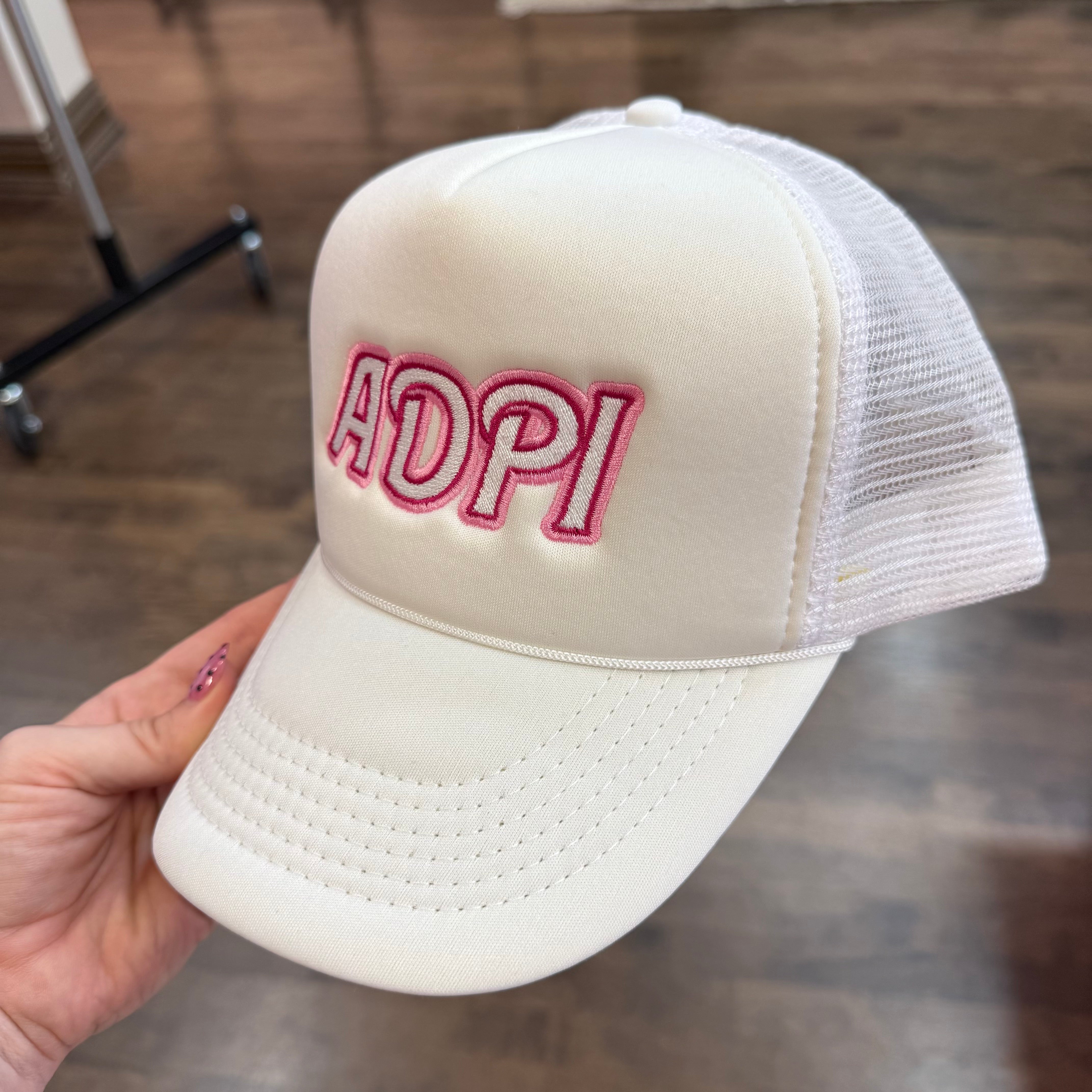 Alpha Delta Pi Malibu Trucker Hat - ADPI