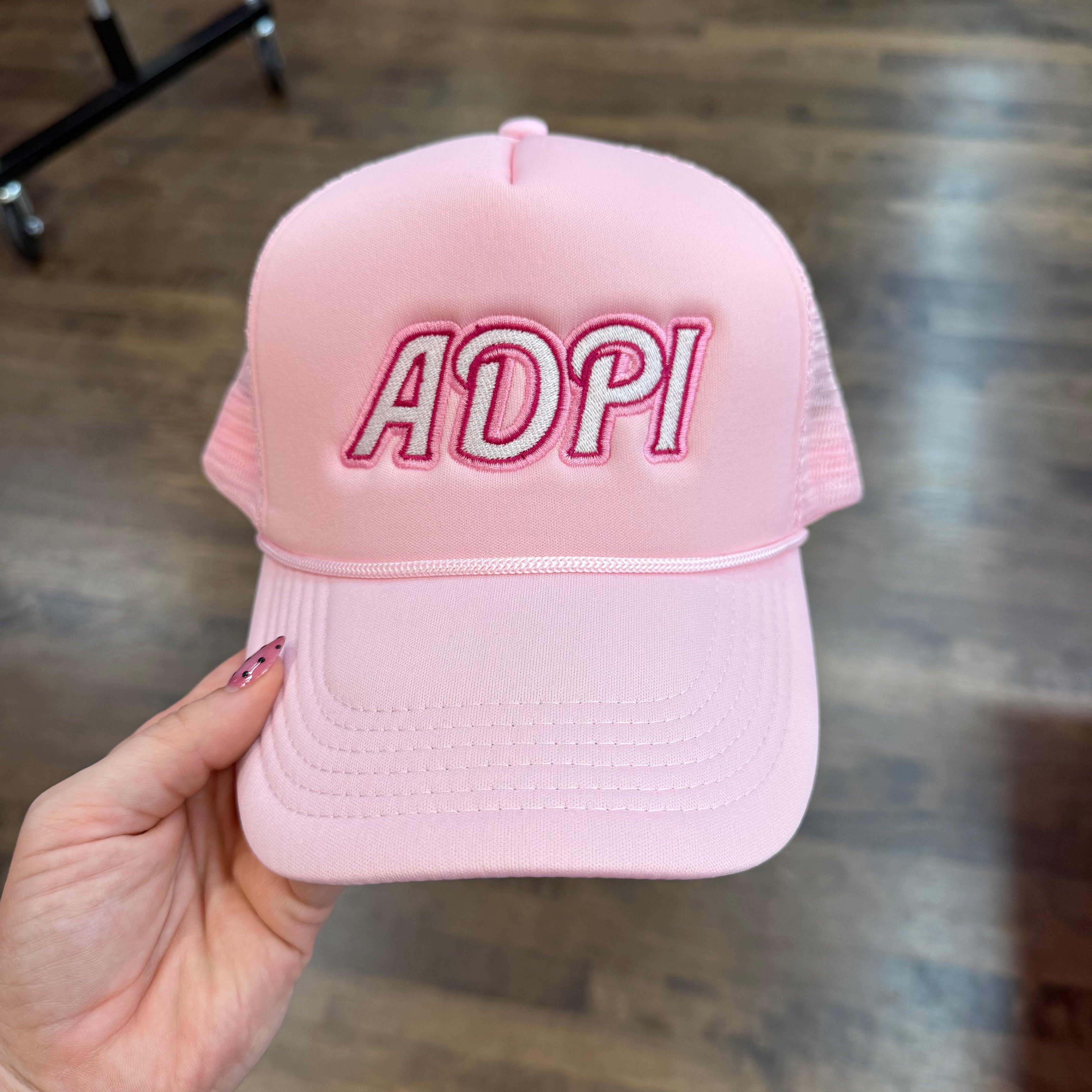 Alpha Delta Pi Malibu Trucker Hat - ADPI