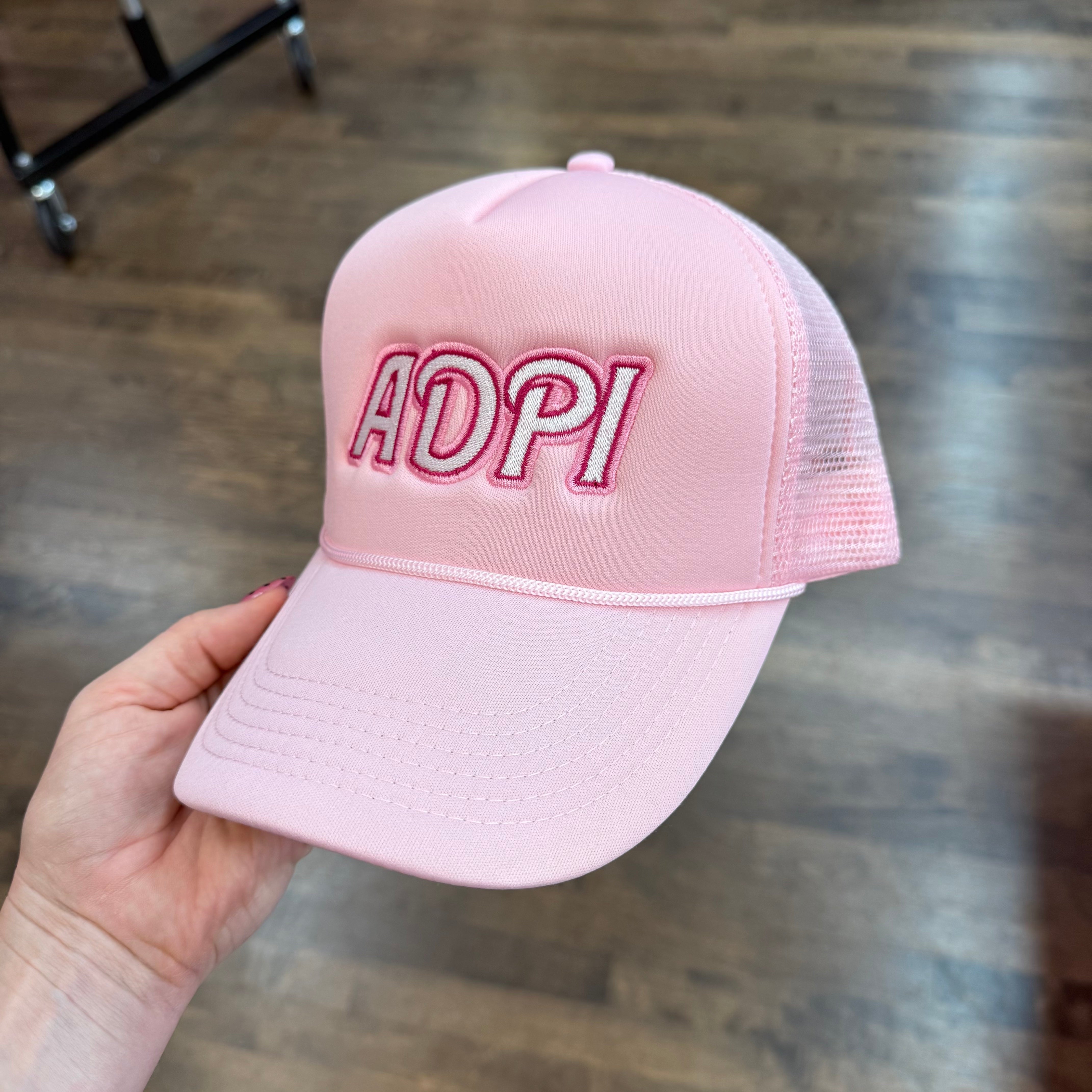 Alpha Delta Pi Malibu Trucker Hat - ADPI
