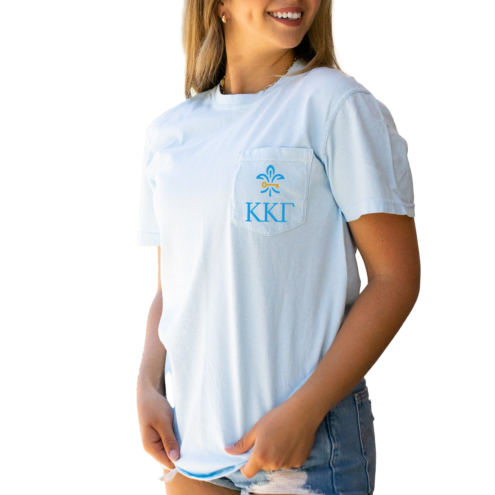 Kappa Kappa Gamma Fleur De Key T-Shirt - Chambray