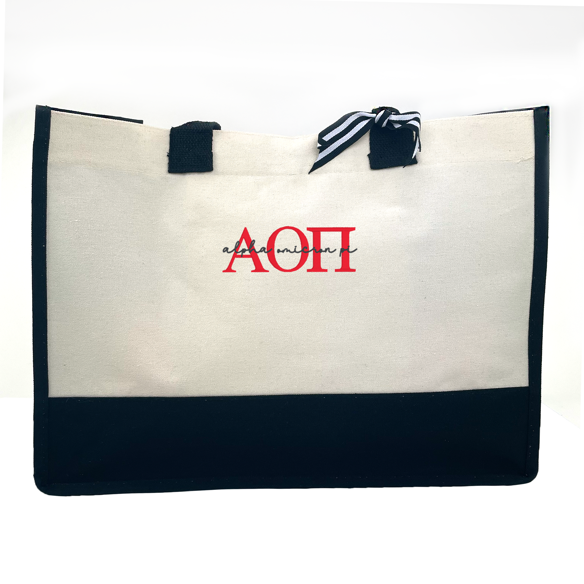 Alpha Omicron Pi - Embroidered Signature Tote Bag