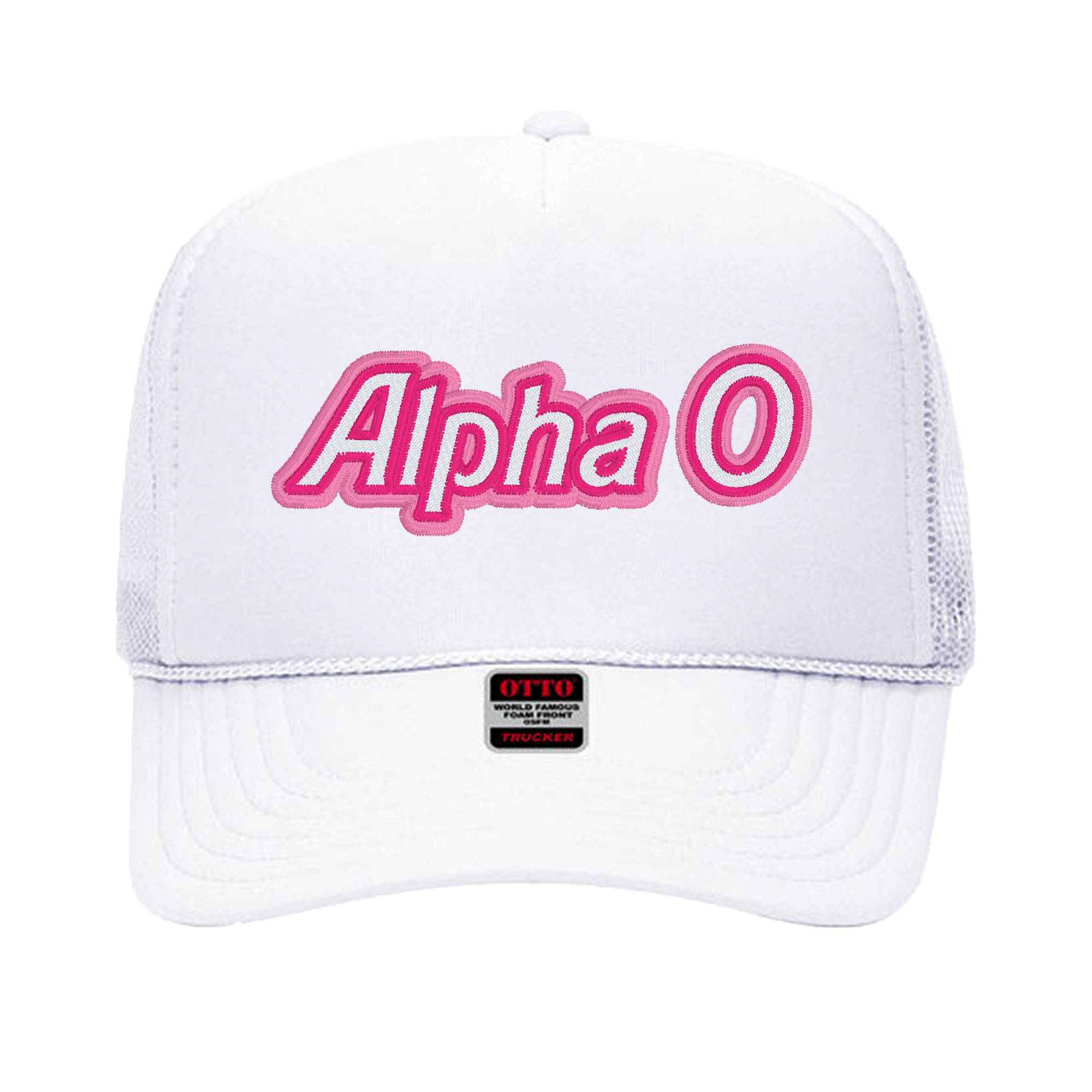 Alpha Omicron Pi Malibu Trucker Hat - Alpha O